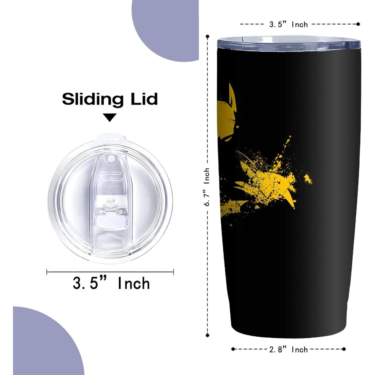 Taza de Acero Inoxidable Stylonem 20 Oz Aislada con Popote