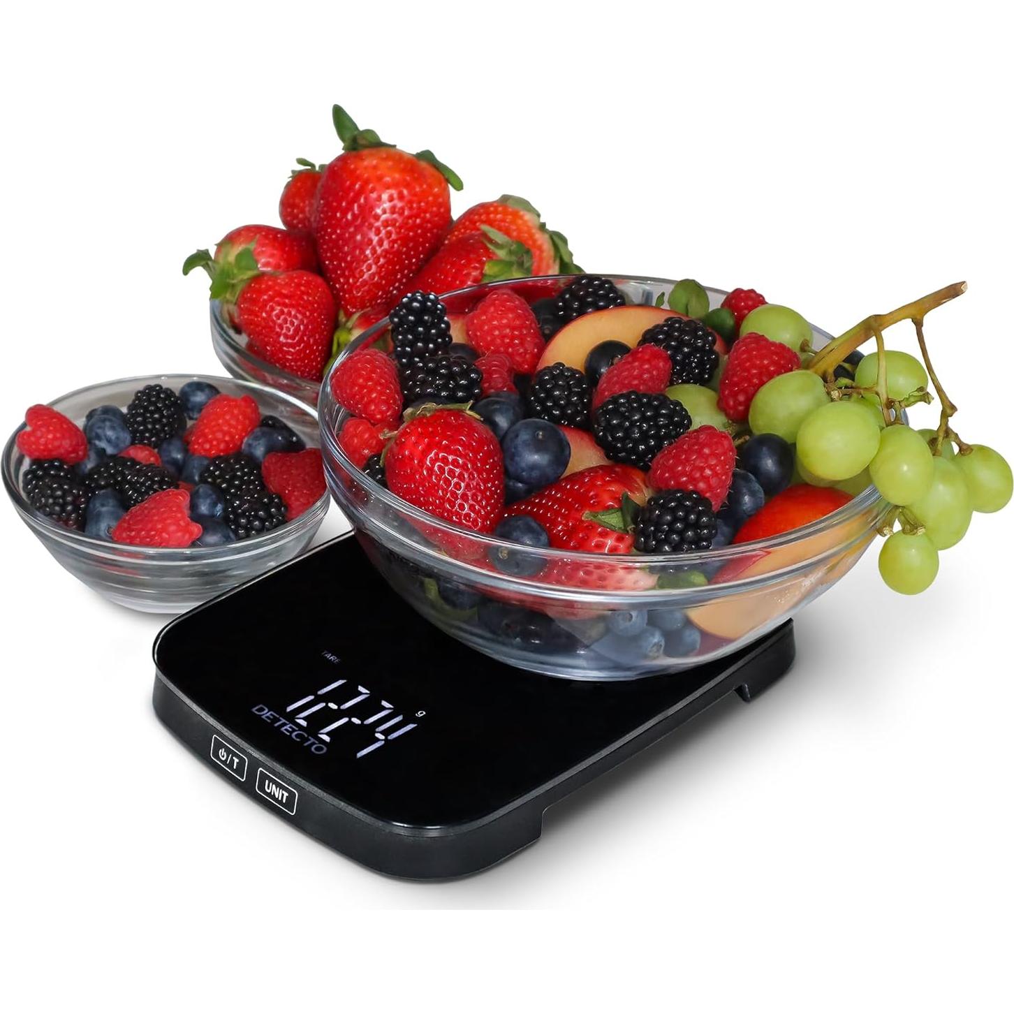 Balanza de Cocina Digital DETECTO 10 kg Vidrio Recargable USB