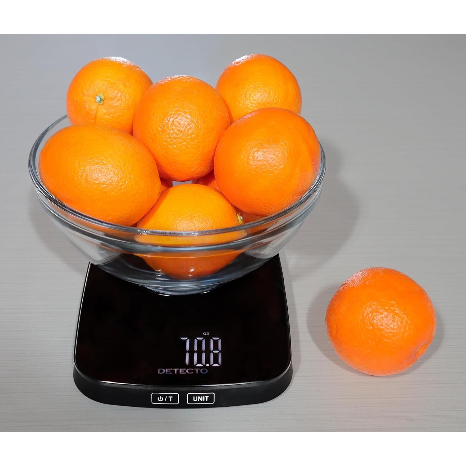 Balanza de Cocina Digital DETECTO 10 kg Vidrio Recargable USB