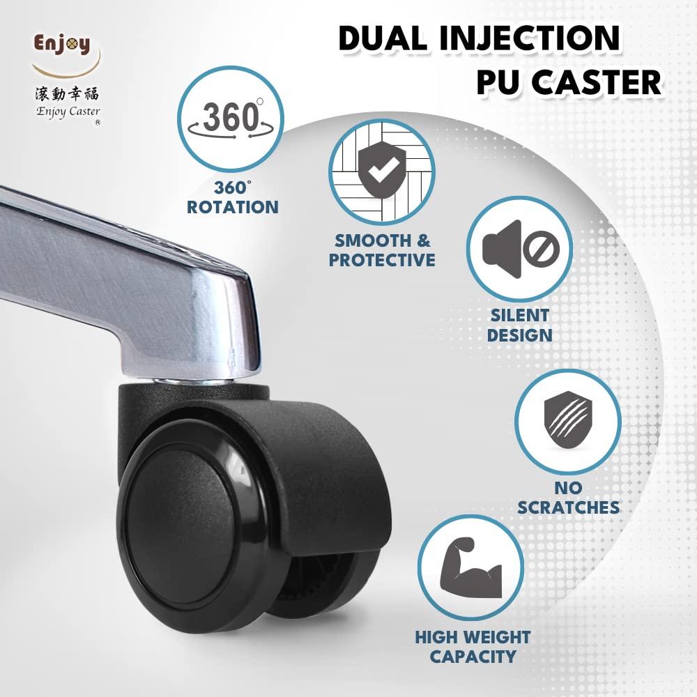 Ruedas Enjoy Caster 2" para Silla de Oficina - Poliuretano