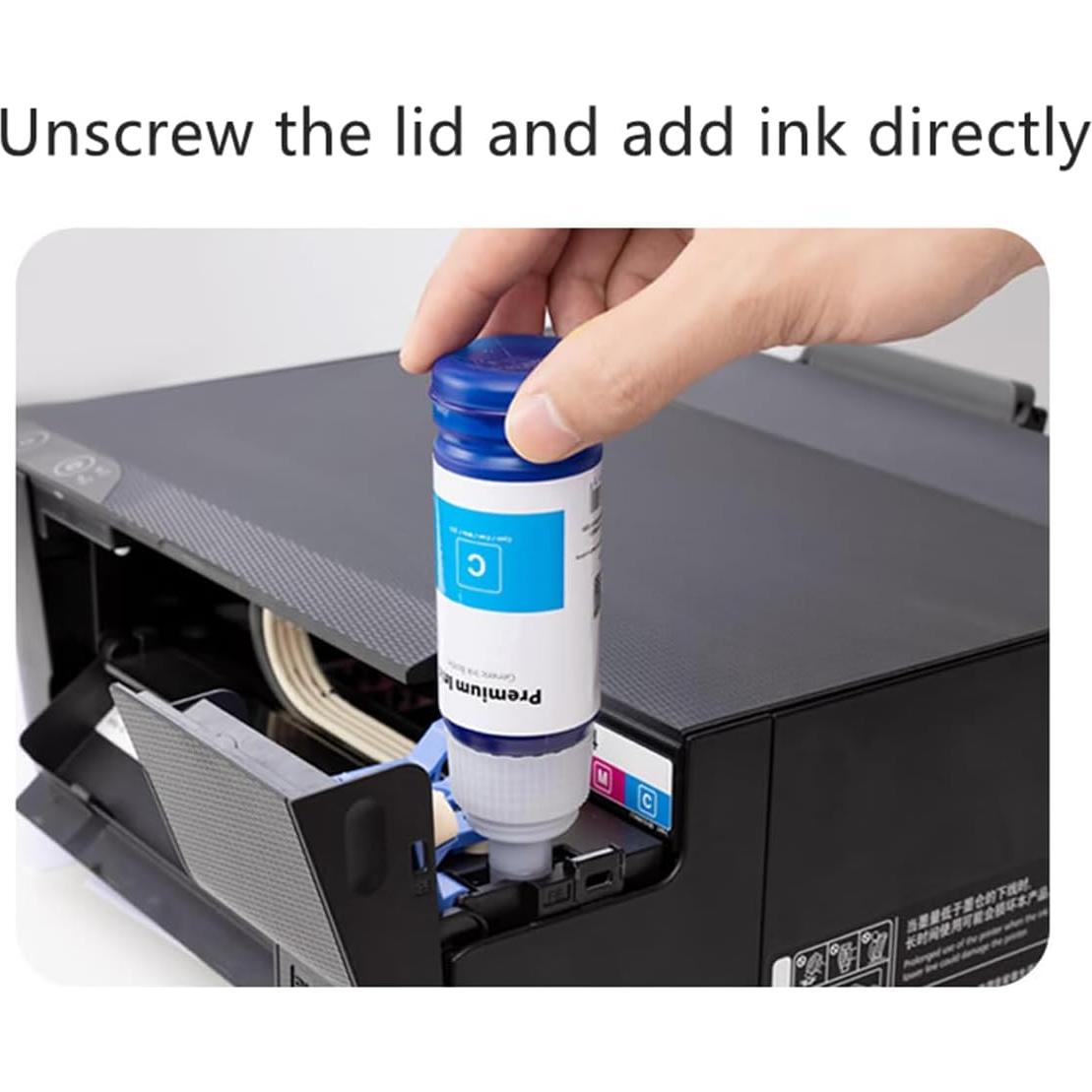 Recarga de Tinta Cian Magenta Amarilla Oranysty 70ml para Epson