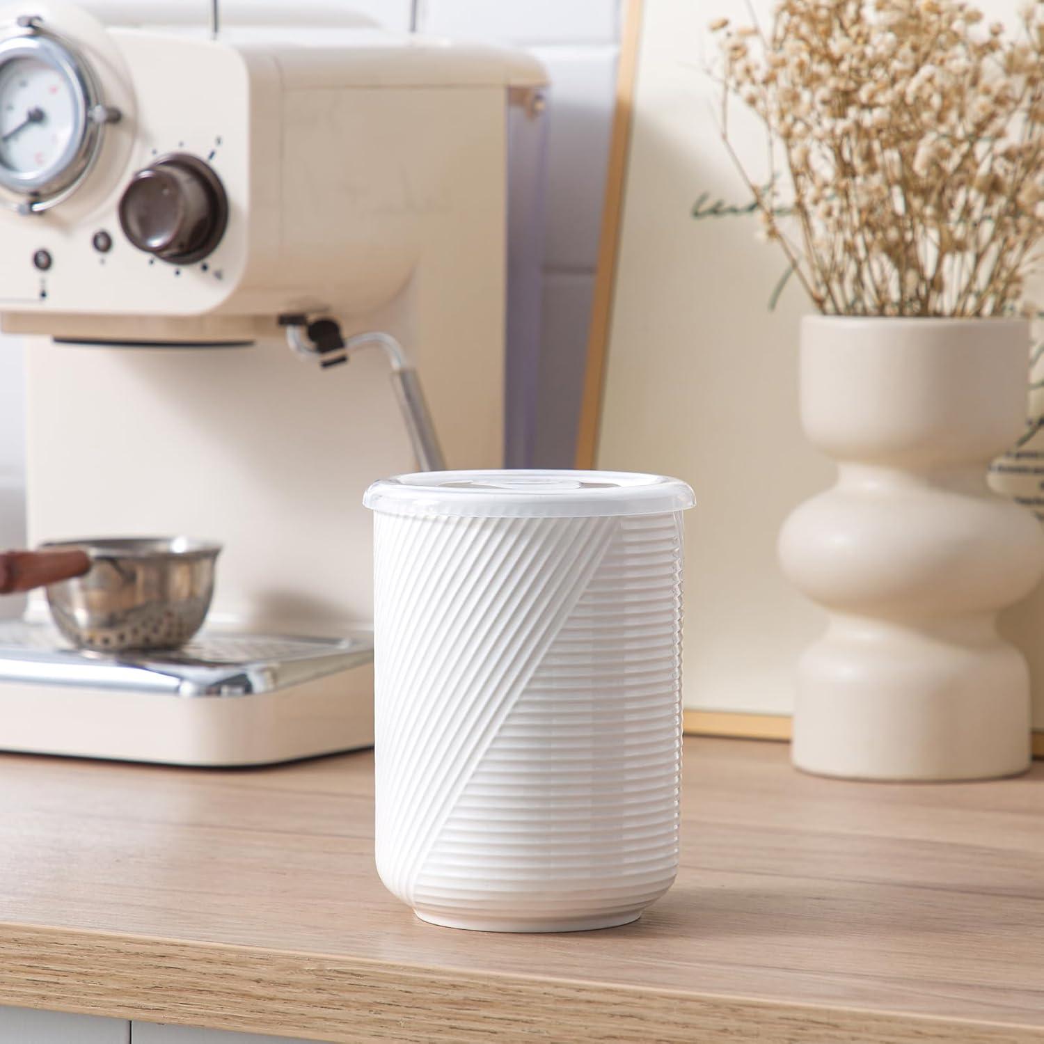 Tarros de Almacenamiento de Cerámica Herméticos 651 g - Blanco