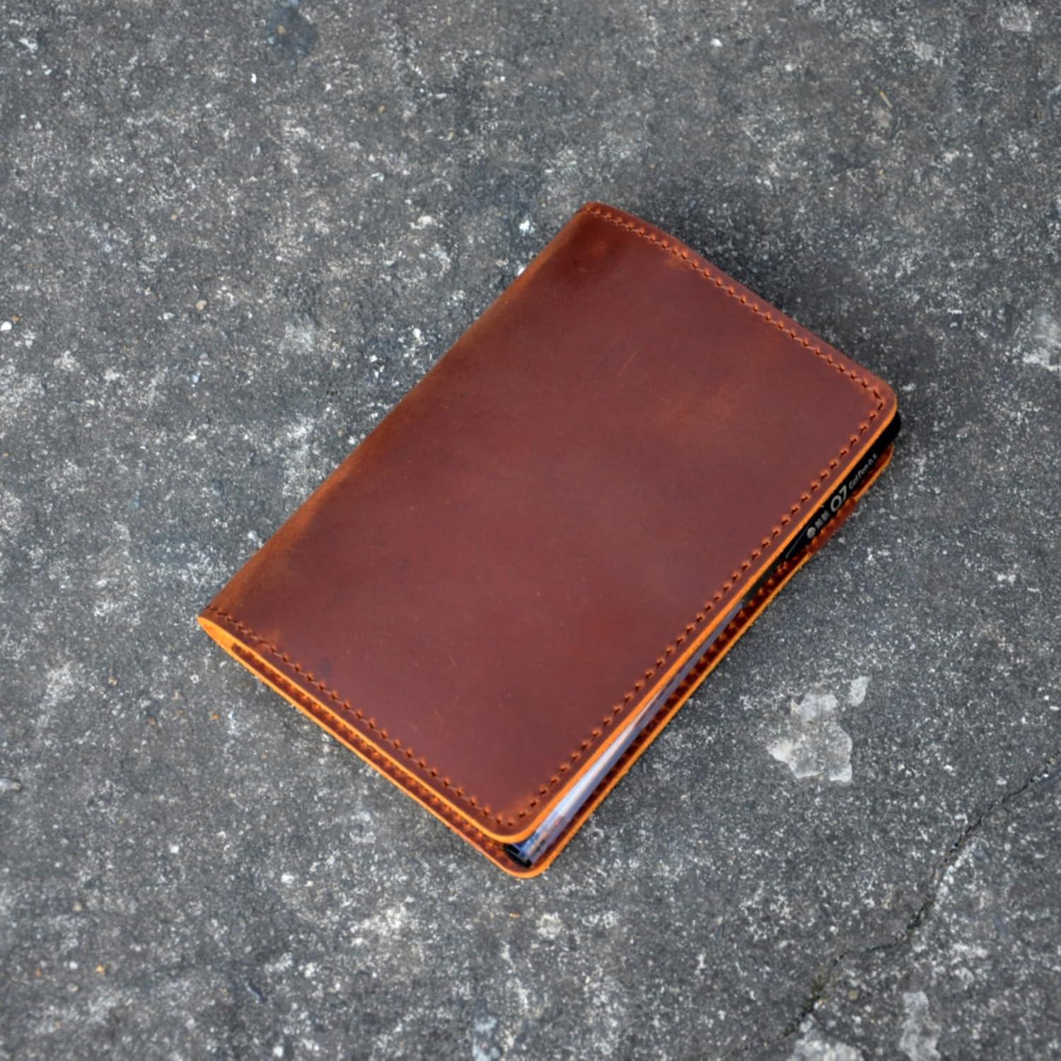 Cubierta de Cuero YIYUS para Cuaderno 3x5" Marrón