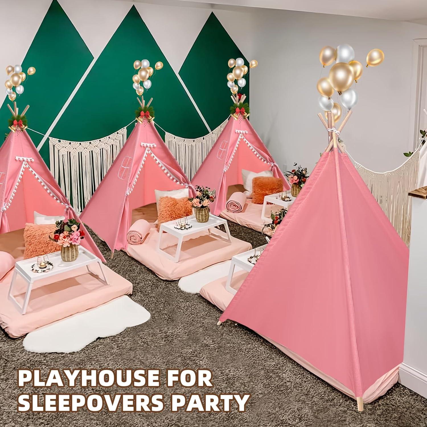 6 Tiendas Tipi Plegables Rosa Wholelovein para Niños