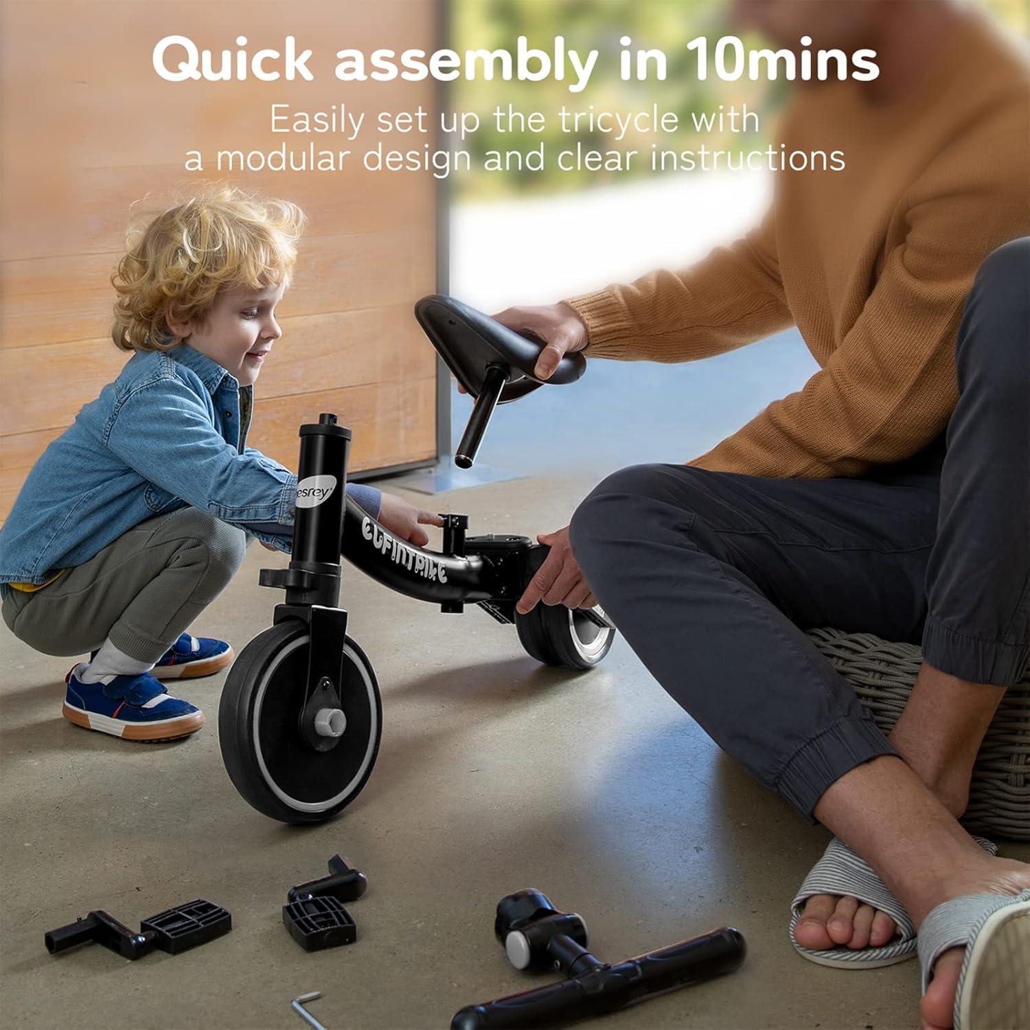 Triciclo Besrey 3 en 1 para Niños 10 Meses a 4 Años