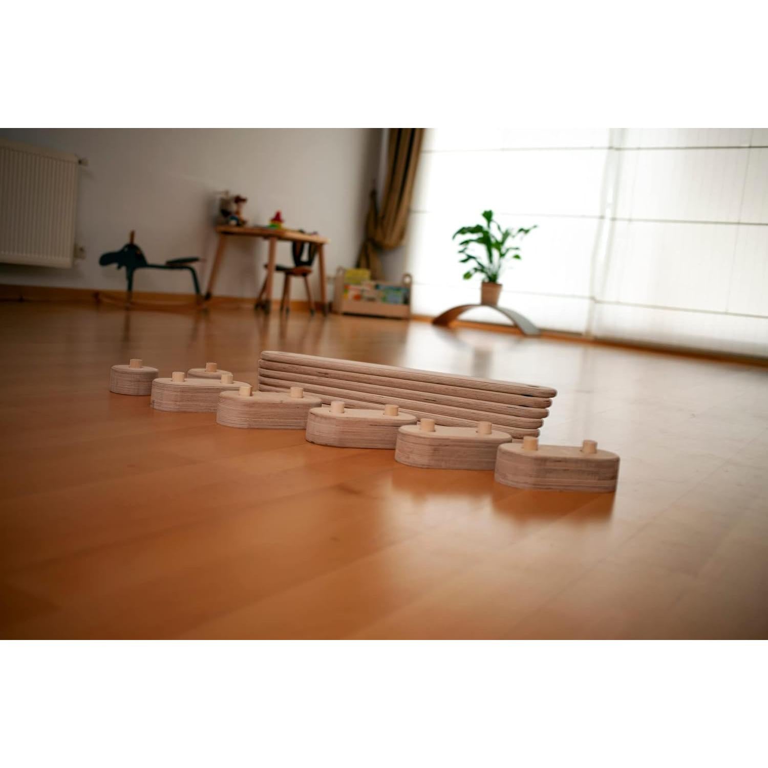 Vigas de Equilibrio de Madera Montessori 2 Piezas para Niños