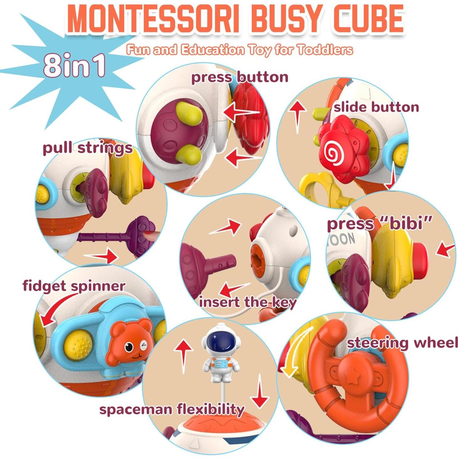 Cubo de Actividades Montessori WYCYJU 8 en 1 para Bebés