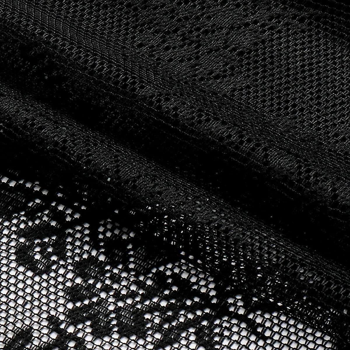 Cortinas de Encaje Negro Lotusolution 140 x 137 cm Juego de 2