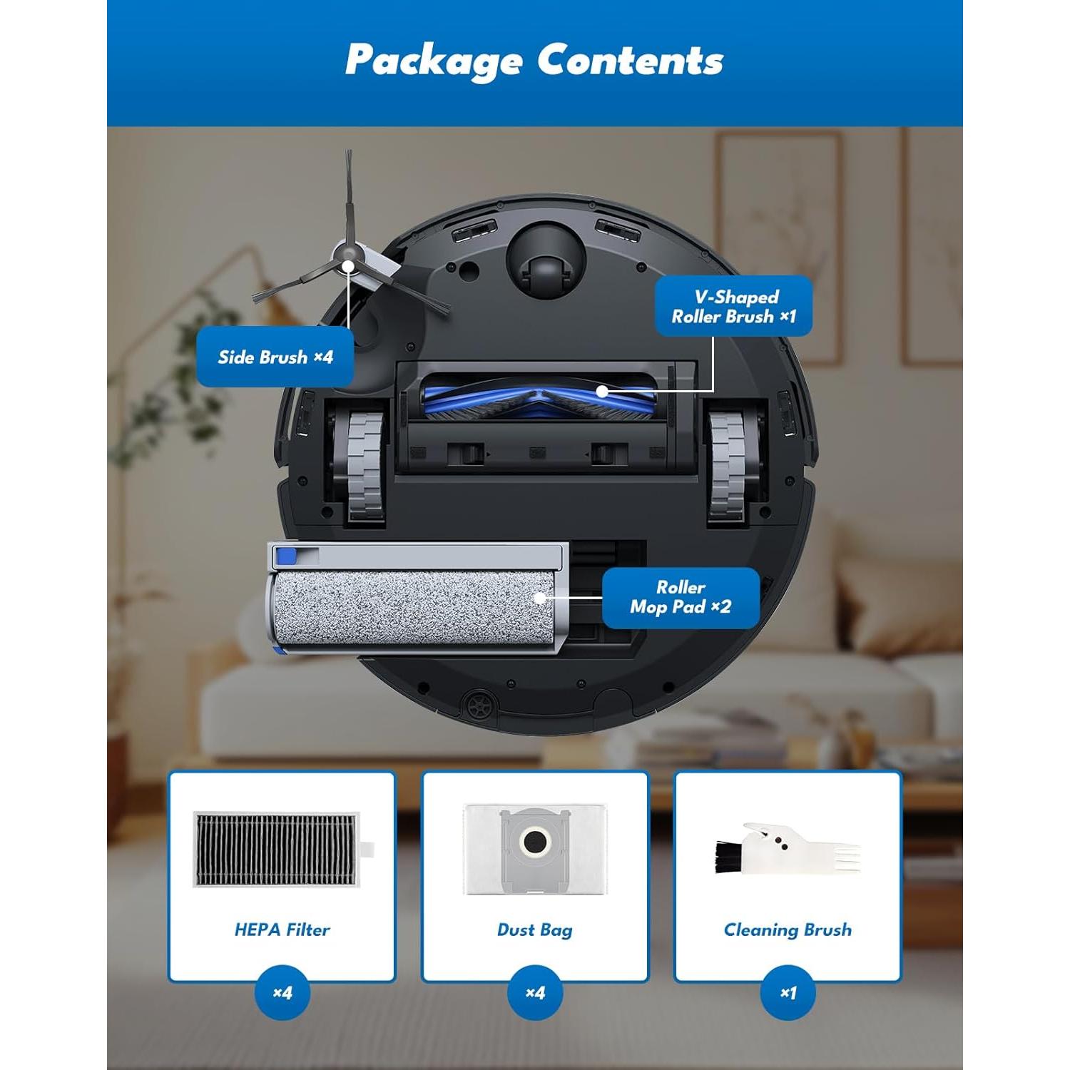 Kit de Accesorios 16 Piezas para ECOVACS DEEBOT X8 PRO OMNI