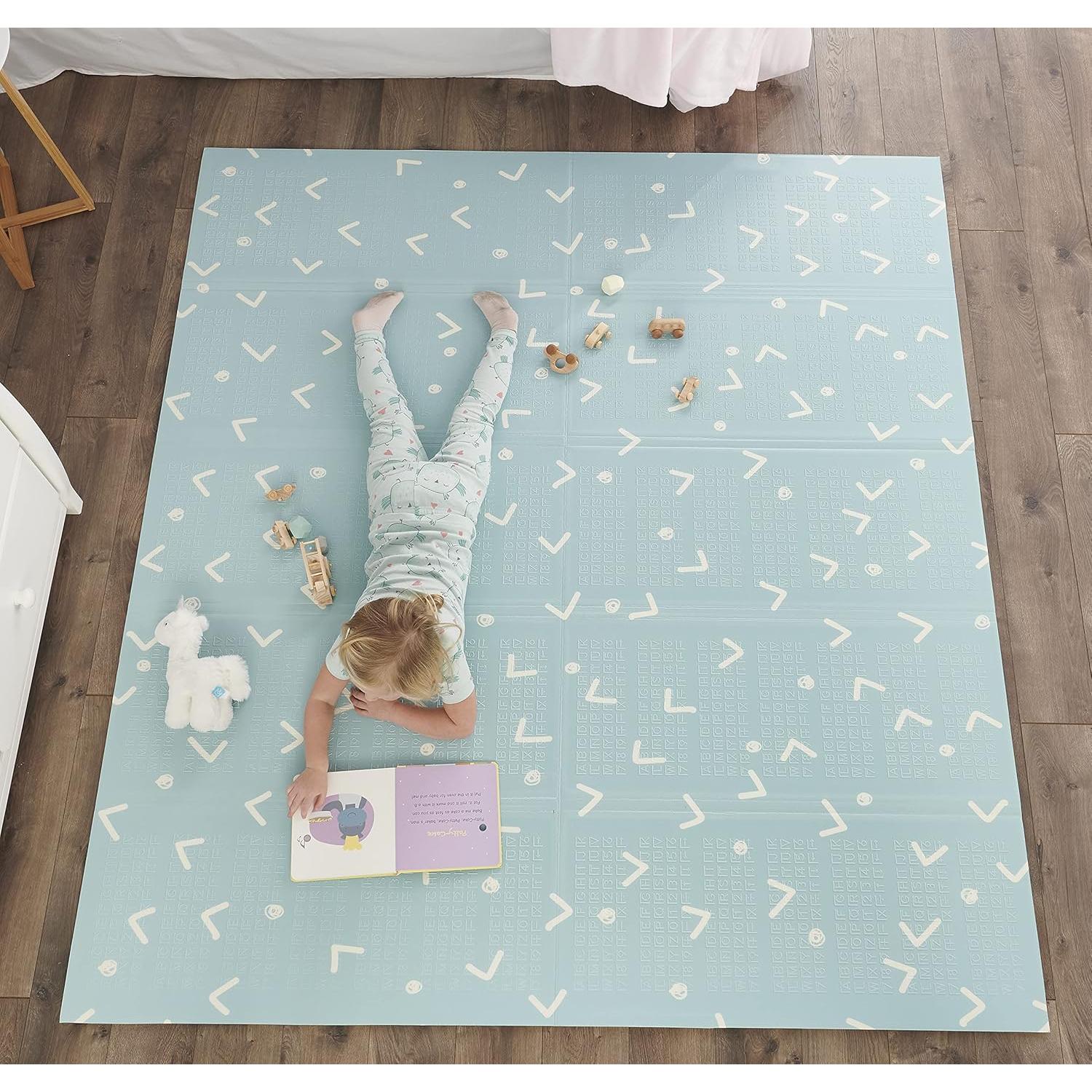 Alfombra de Juego Plegable Regalo 196x180cm Azul Reversible