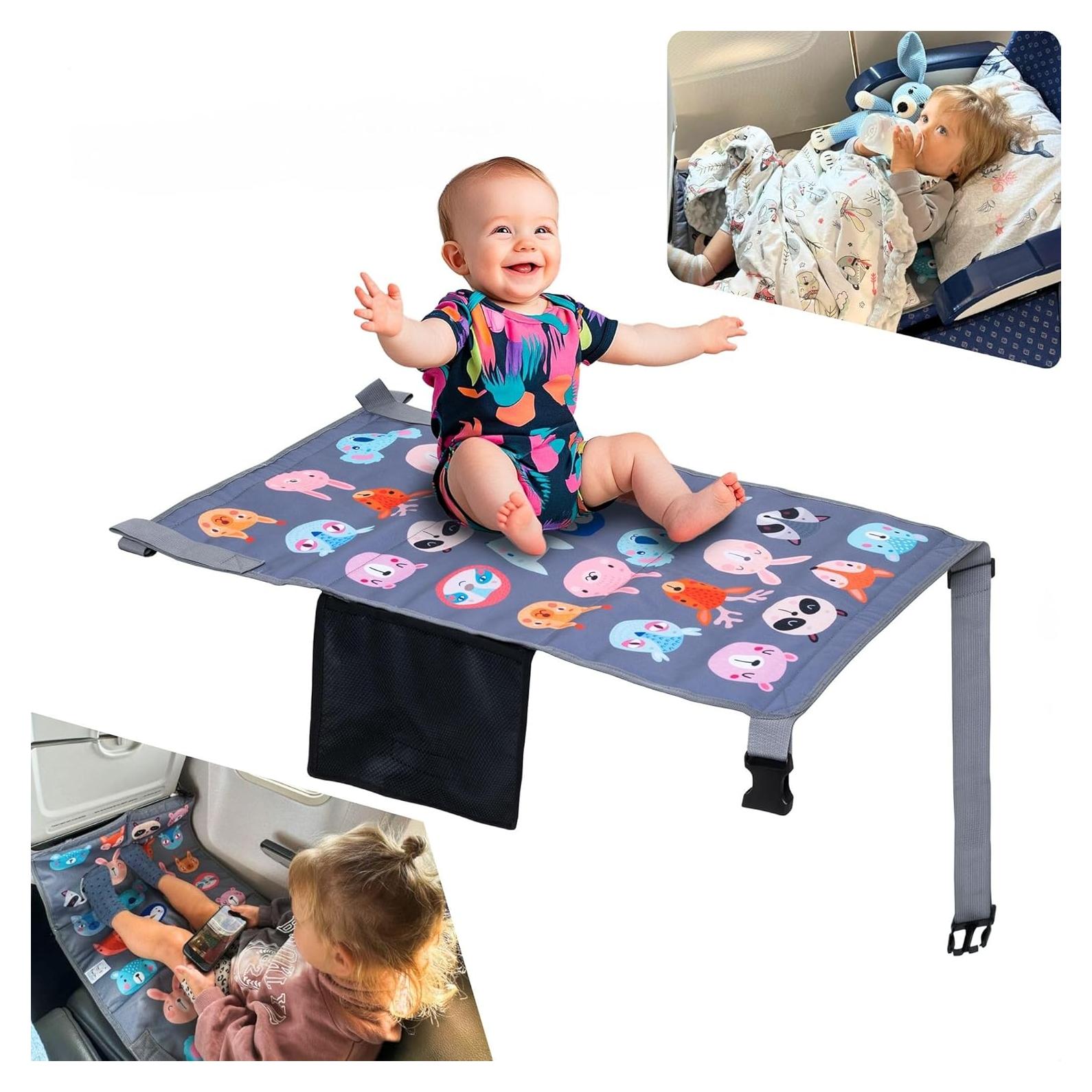 Cama de avión para niños Little Traveler - Gris, 1 a 4 años