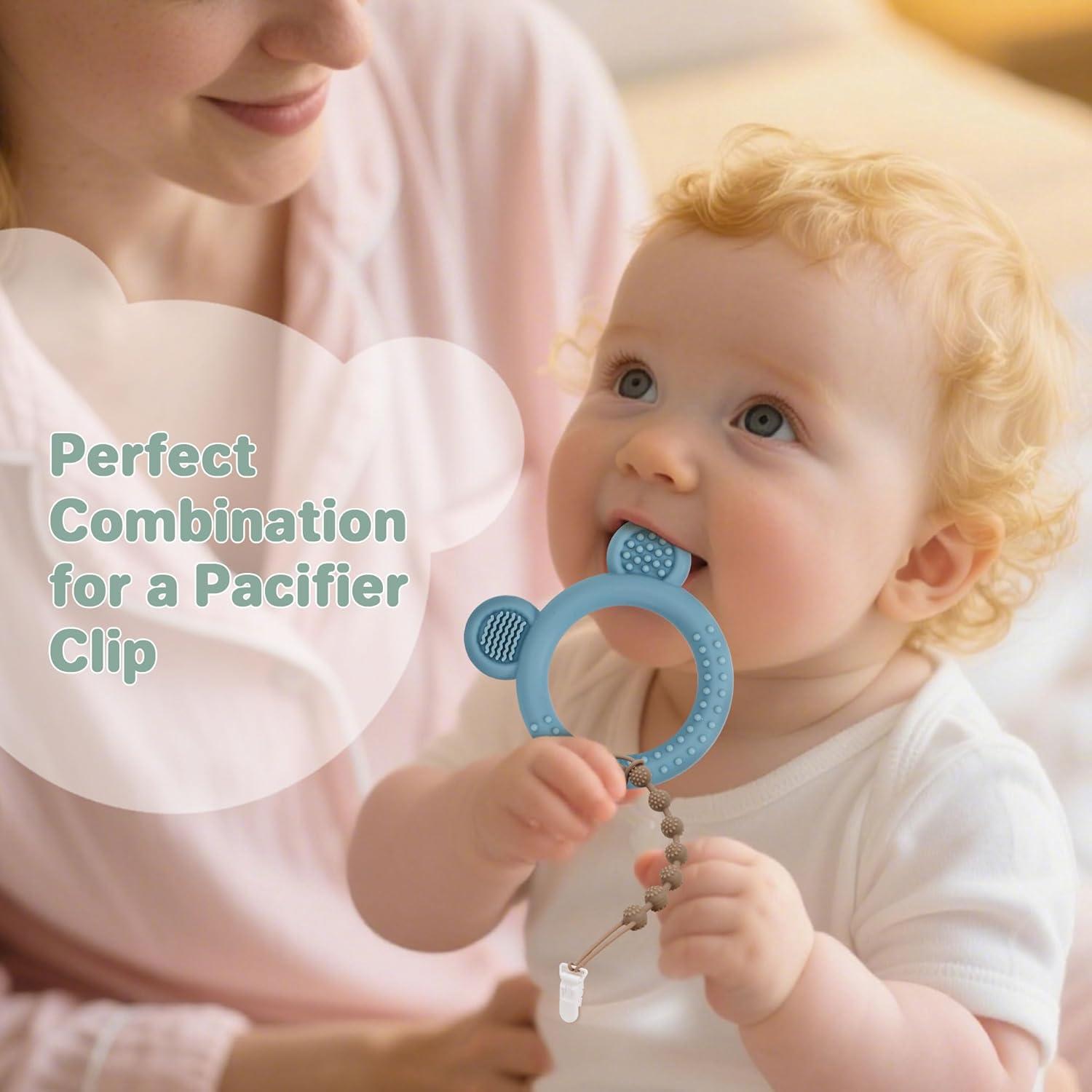 Mordedores para Bebés de Silicona Libre de BPA - 3 Piezas