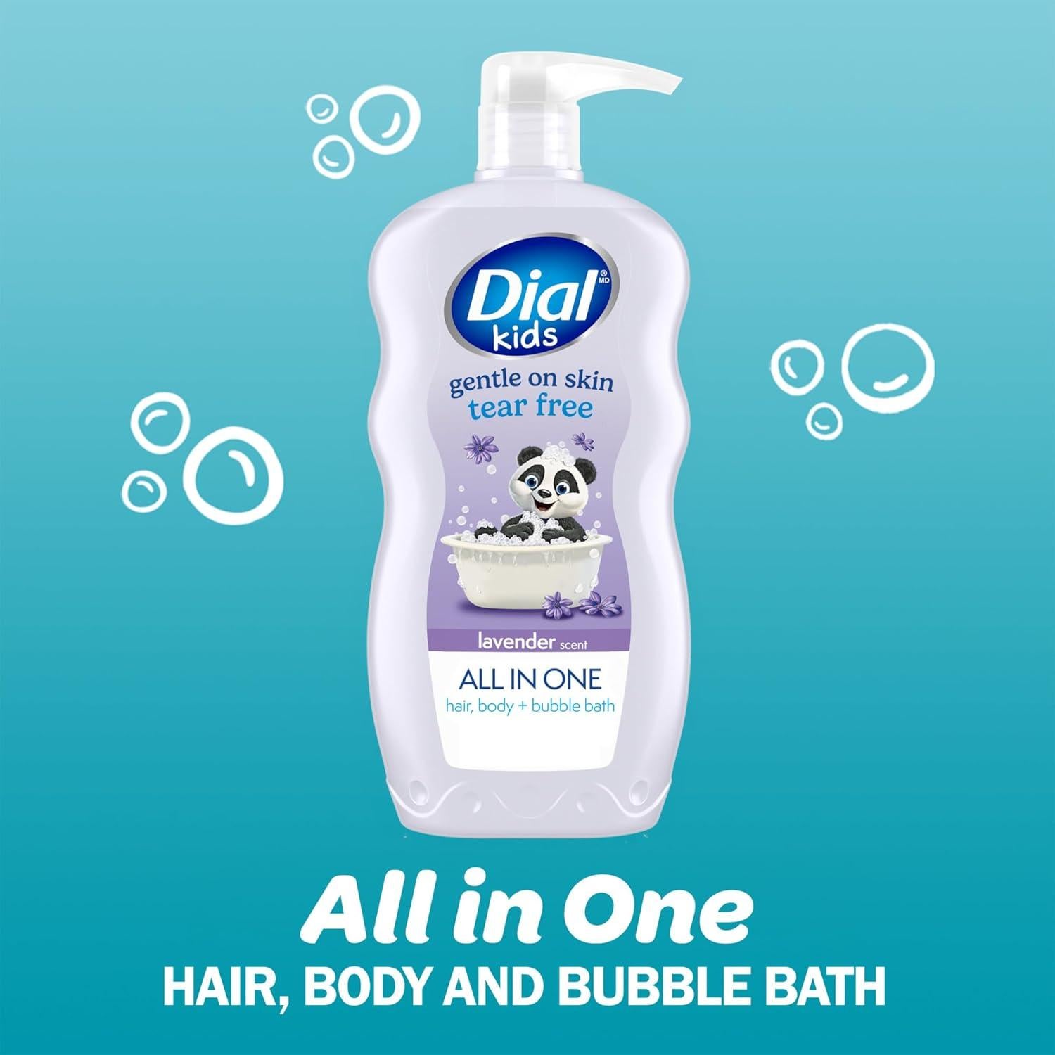 Jabón Dial Niños 3-en-1 Lavanda 710 ml (Paquete de 4)