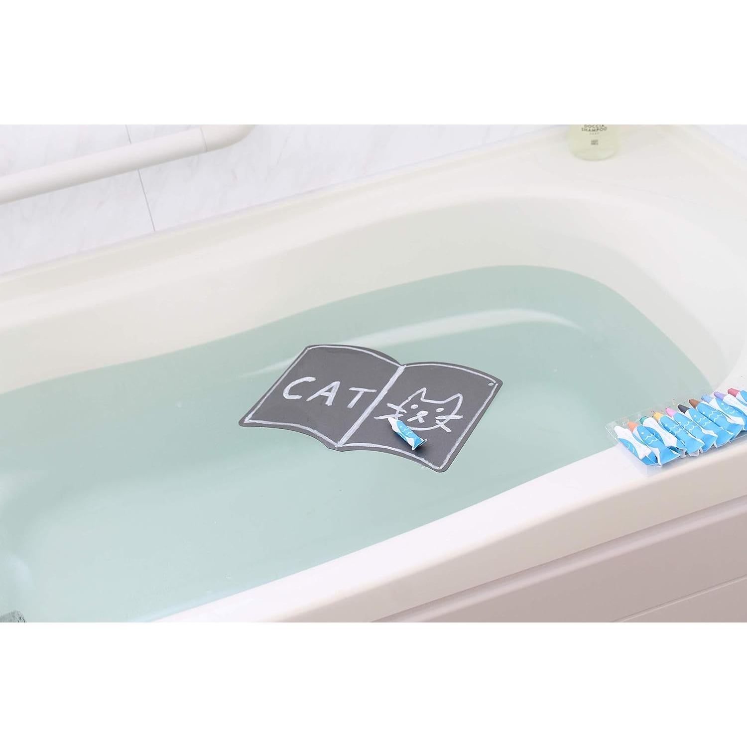 Kitpas Crayón de Baño Lavable con Tablero Flotante 80g