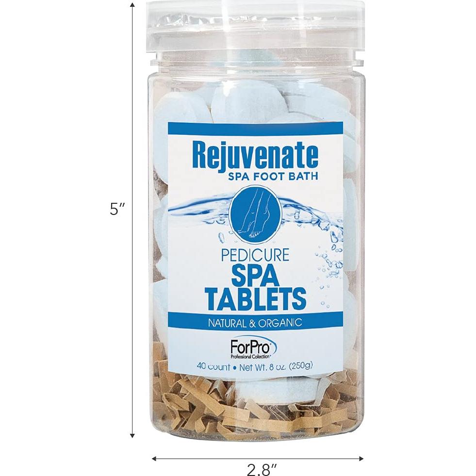 Tabletas de Baño de Pies Rejuvenate Spa Orgánicas 40 Unidades