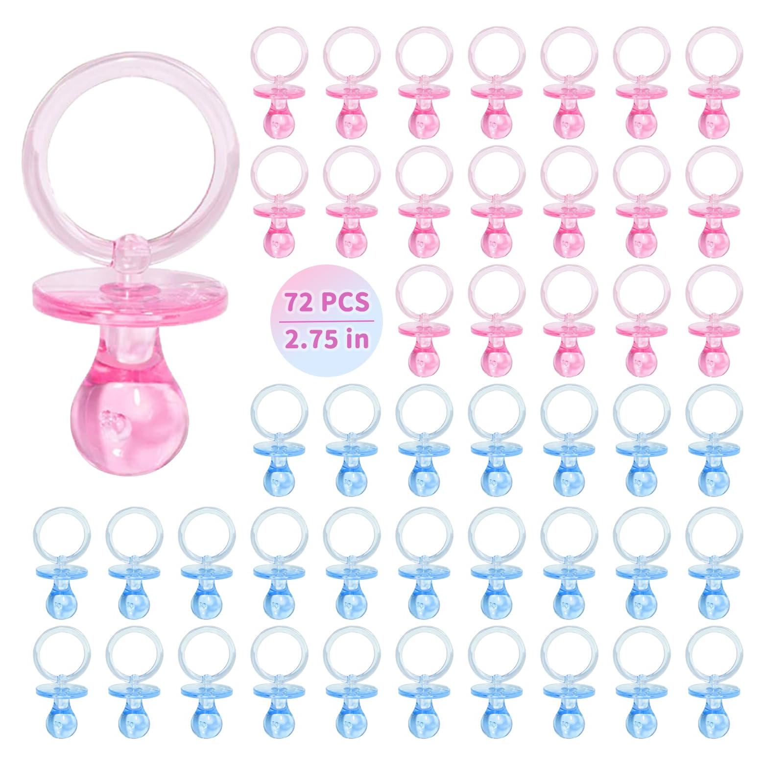 72 Chupetes de Baby Shower XINHUIDALSQ 6.99 cm Rosa y Azul