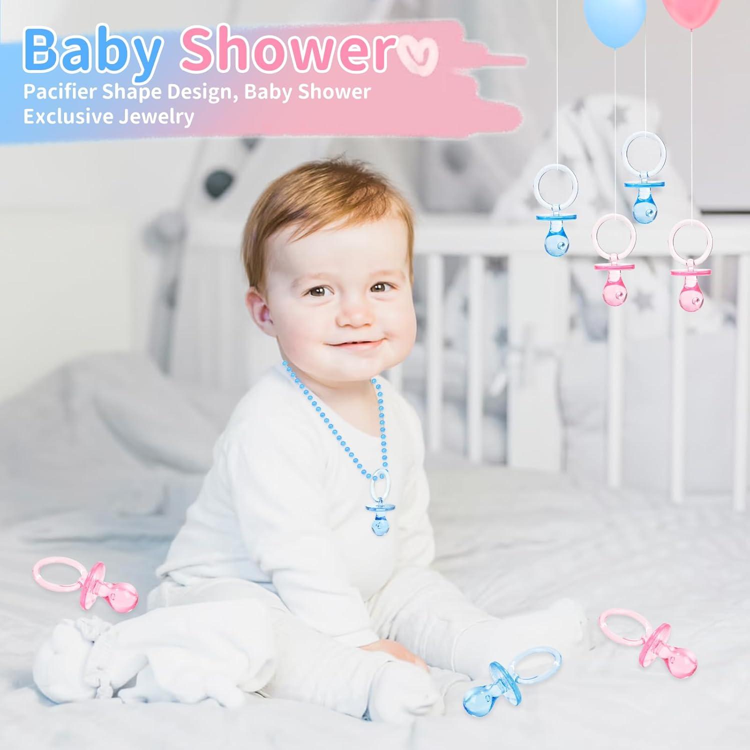 72 Chupetes de Baby Shower XINHUIDALSQ 6.99 cm Rosa y Azul
