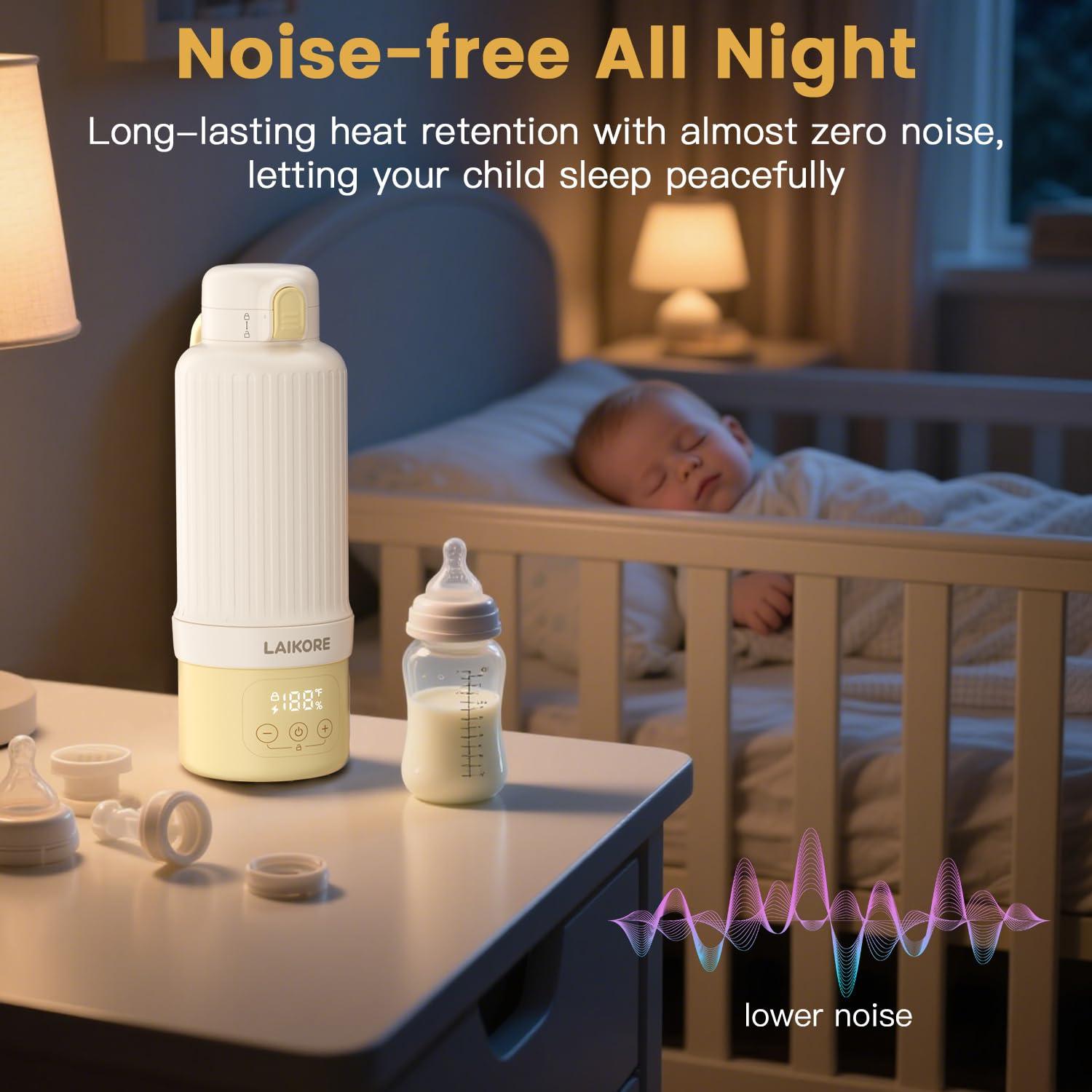 Calentador de Biberones Portátil LAIKORE 500ml Inalámbrico USB