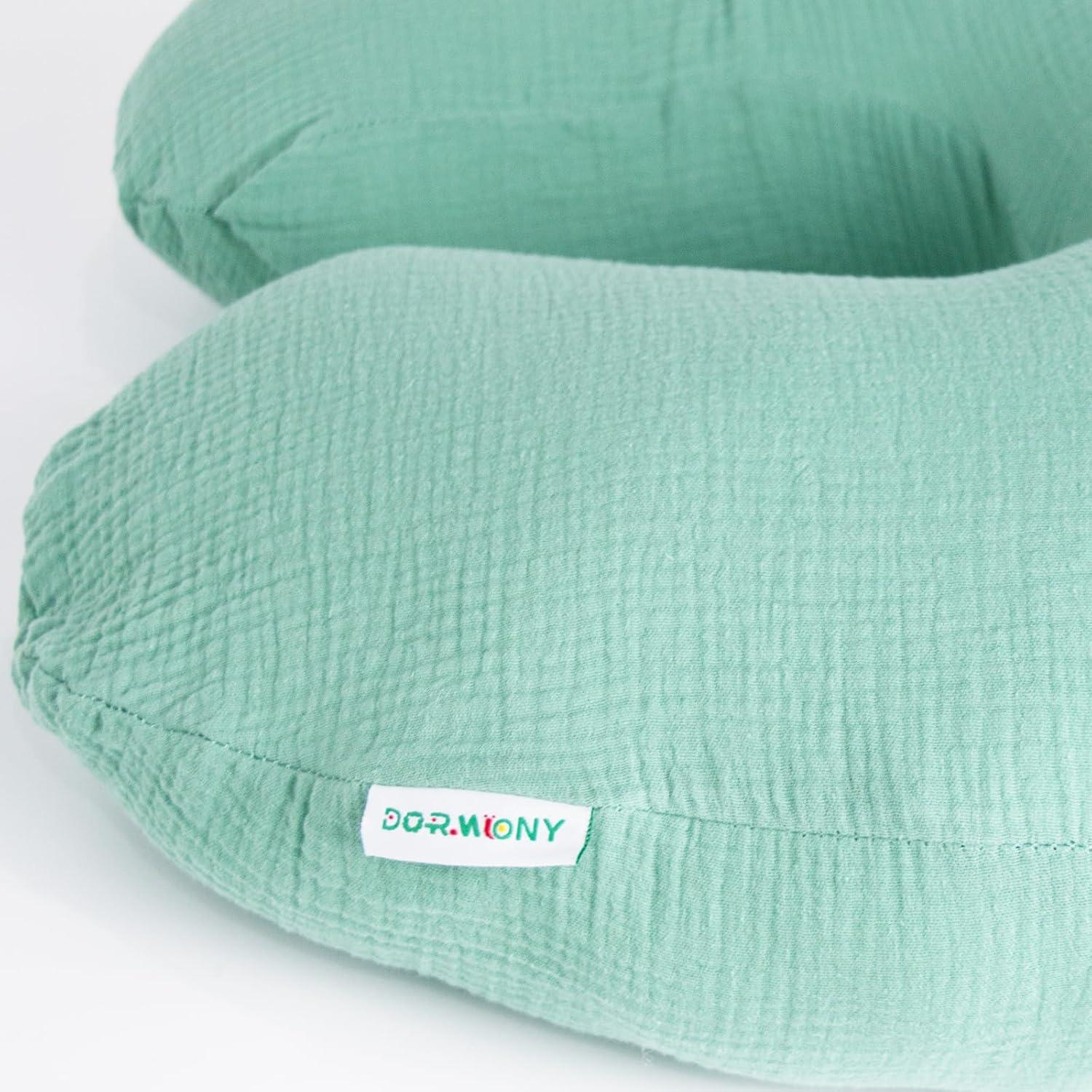 Almohada de Lactancia Dormlony con Funda Desmontable Azul