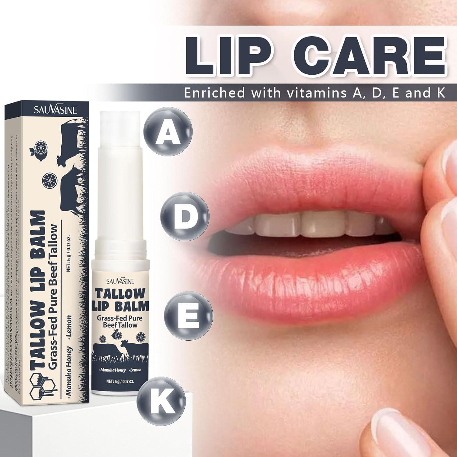 Bálsamo Labial Natural LANTHOME 5g con Sebo de Res y Miel