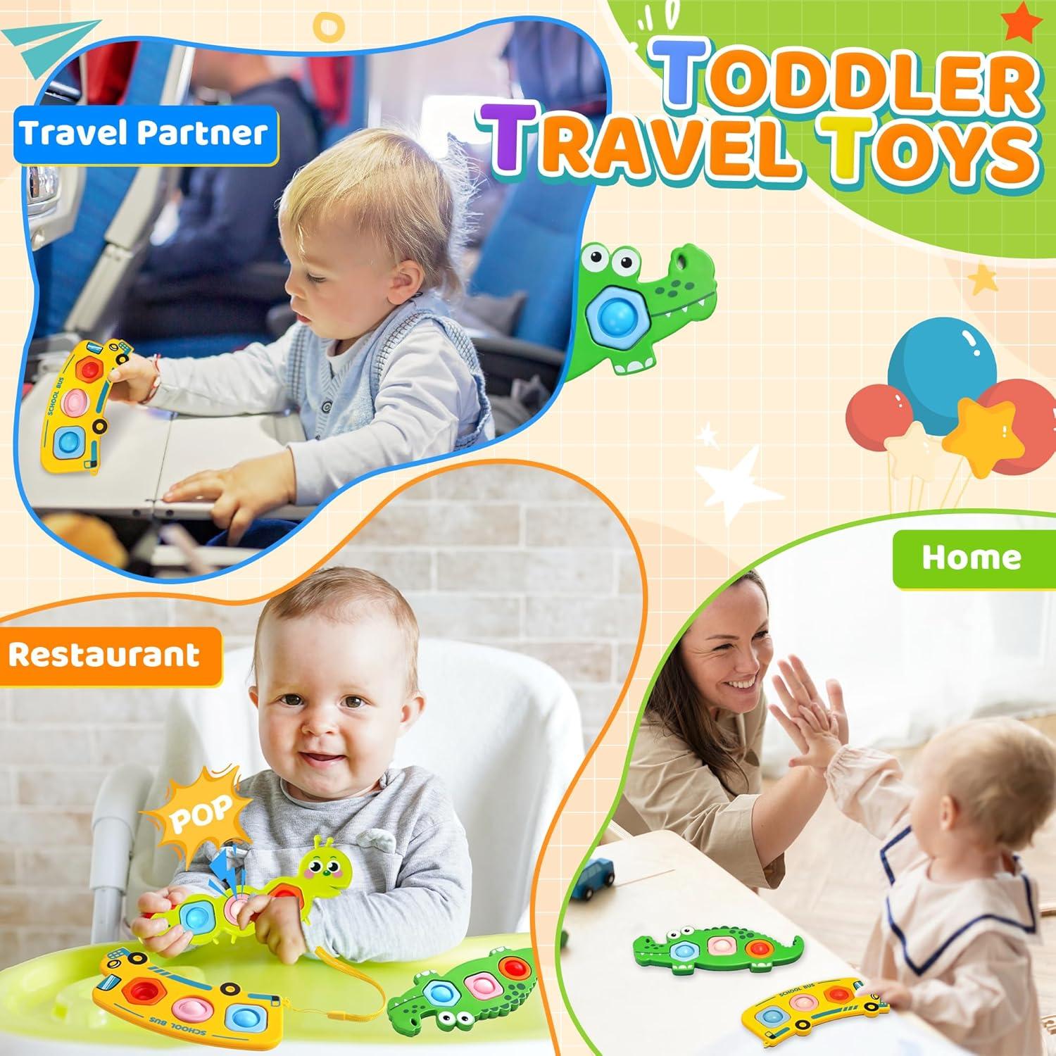 3PC Juguetes Sensoriales Fidget Popper Chilvil para Bebés 12+ Meses