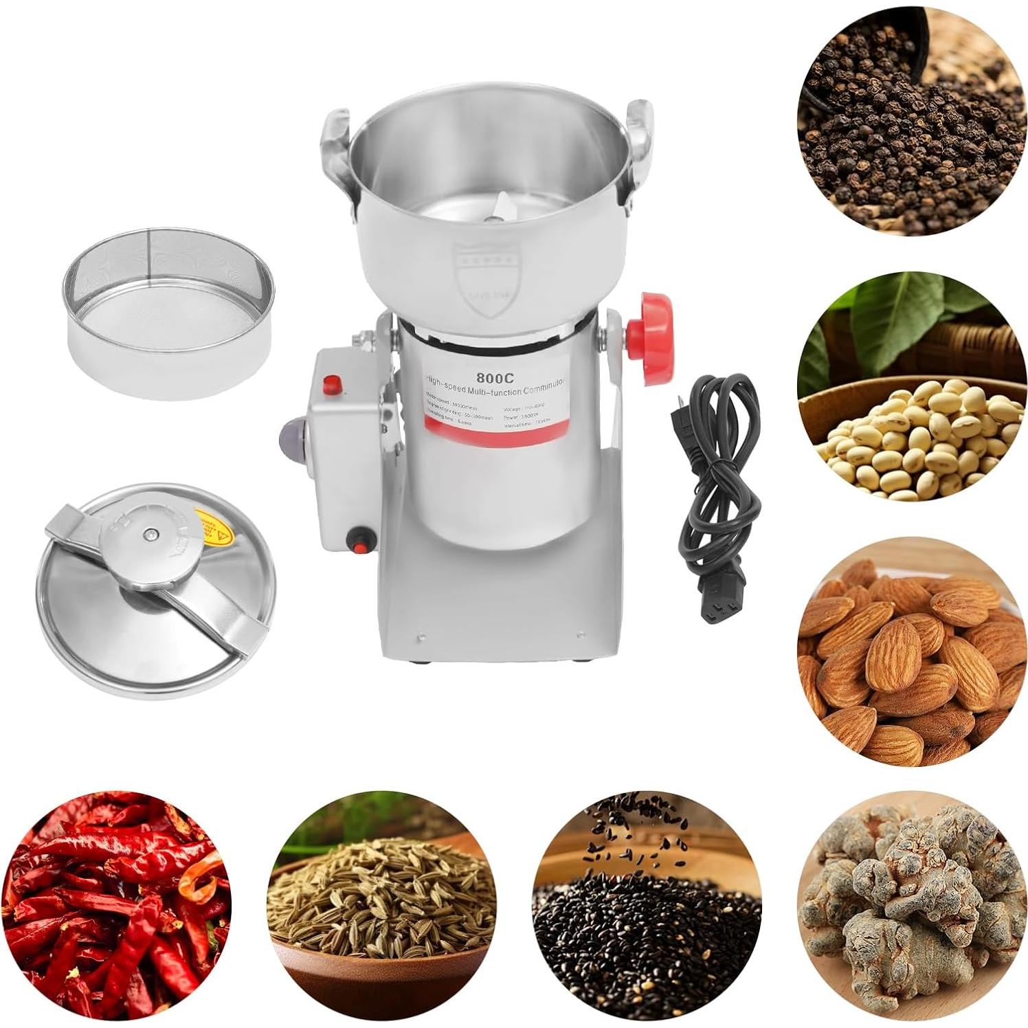 Molino de Granos Eléctrico DYRABREST 800g 3500W Alta Velocidad