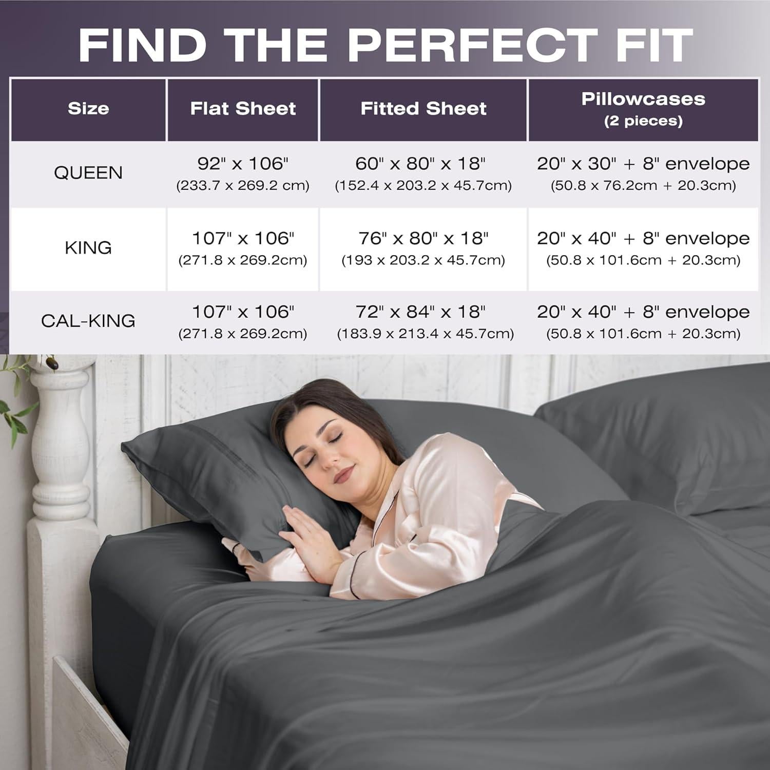 Juego de Sábanas Queen 5 Piezas GREENLEAF Viscosa Bambú Gris