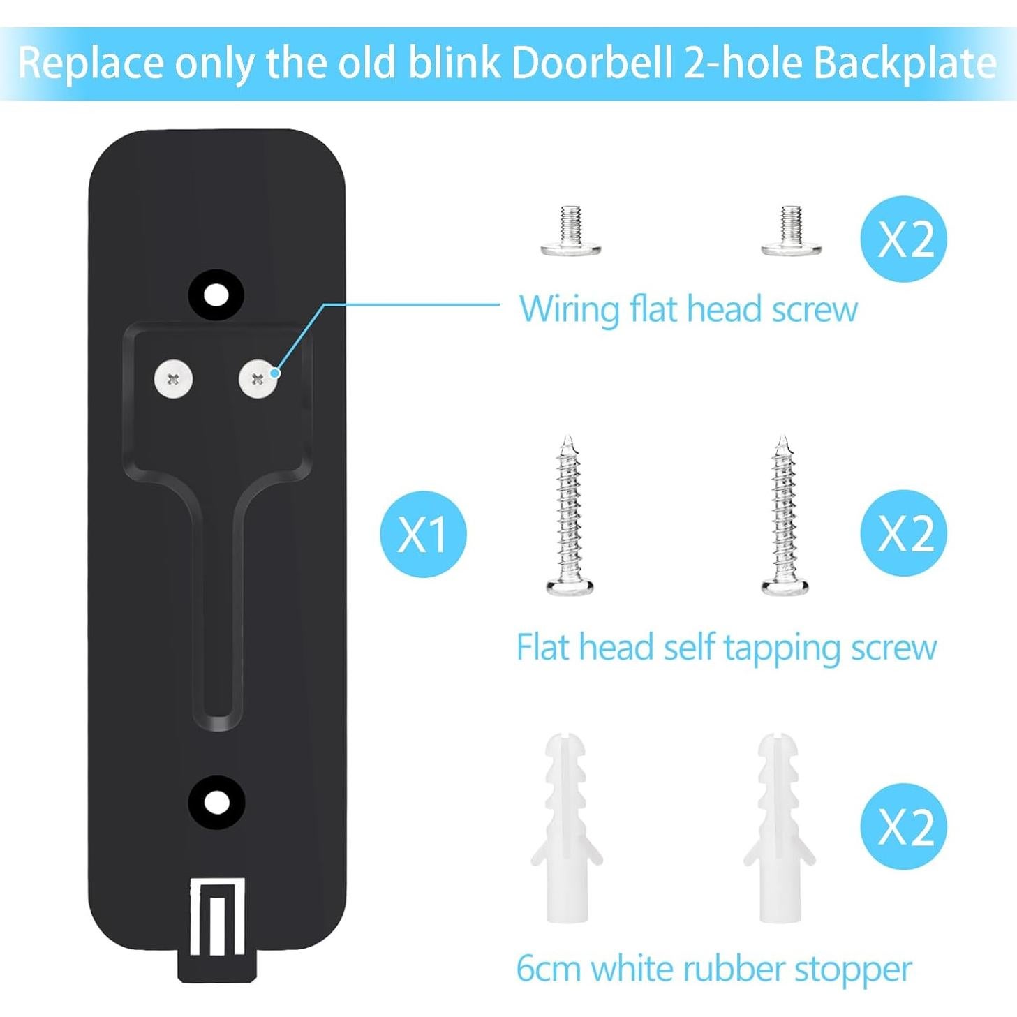 Placa Trasera de Reemplazo Hanload para Blink Video Doorbell