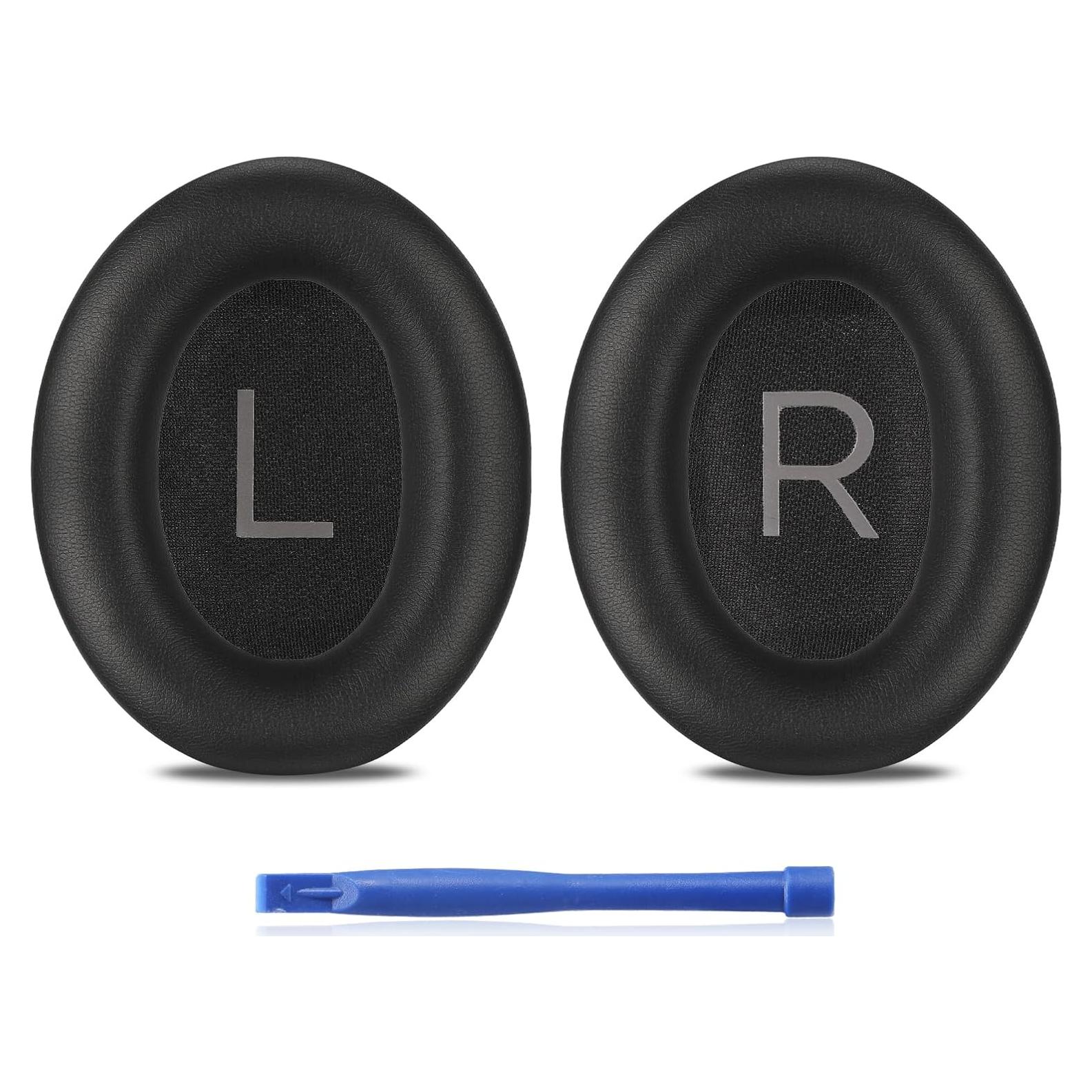 Almohadillas de Repuesto Damex para Auriculares Bose QC 45/45 SE - Espuma de Memoria Engrosada, Color Negro