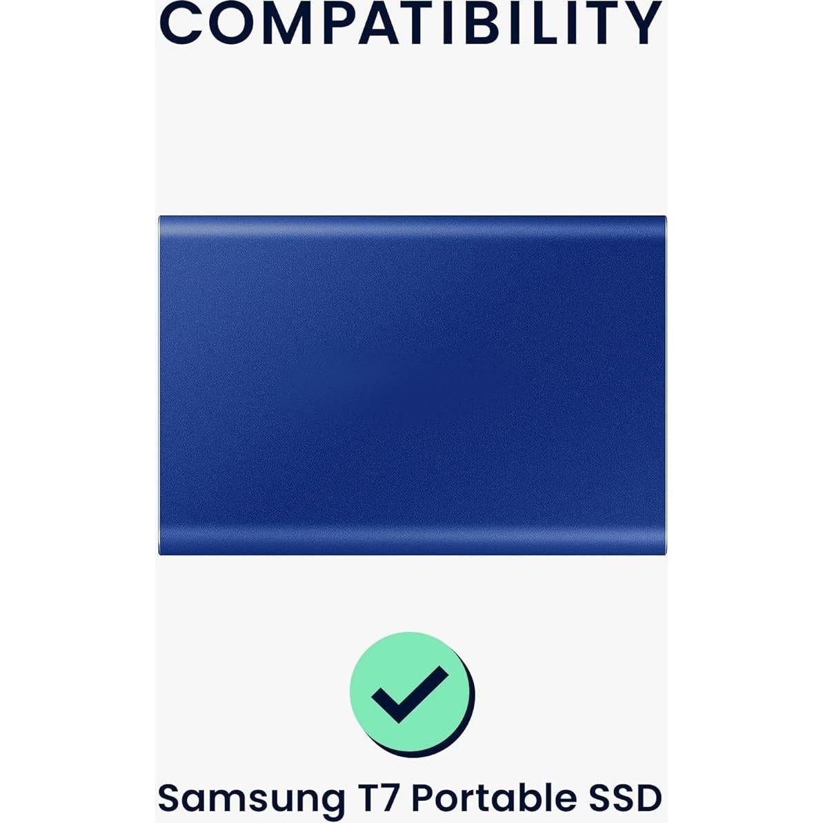 Funda de Silicona kwmobile para Samsung T7 SSD Portátil - Negra