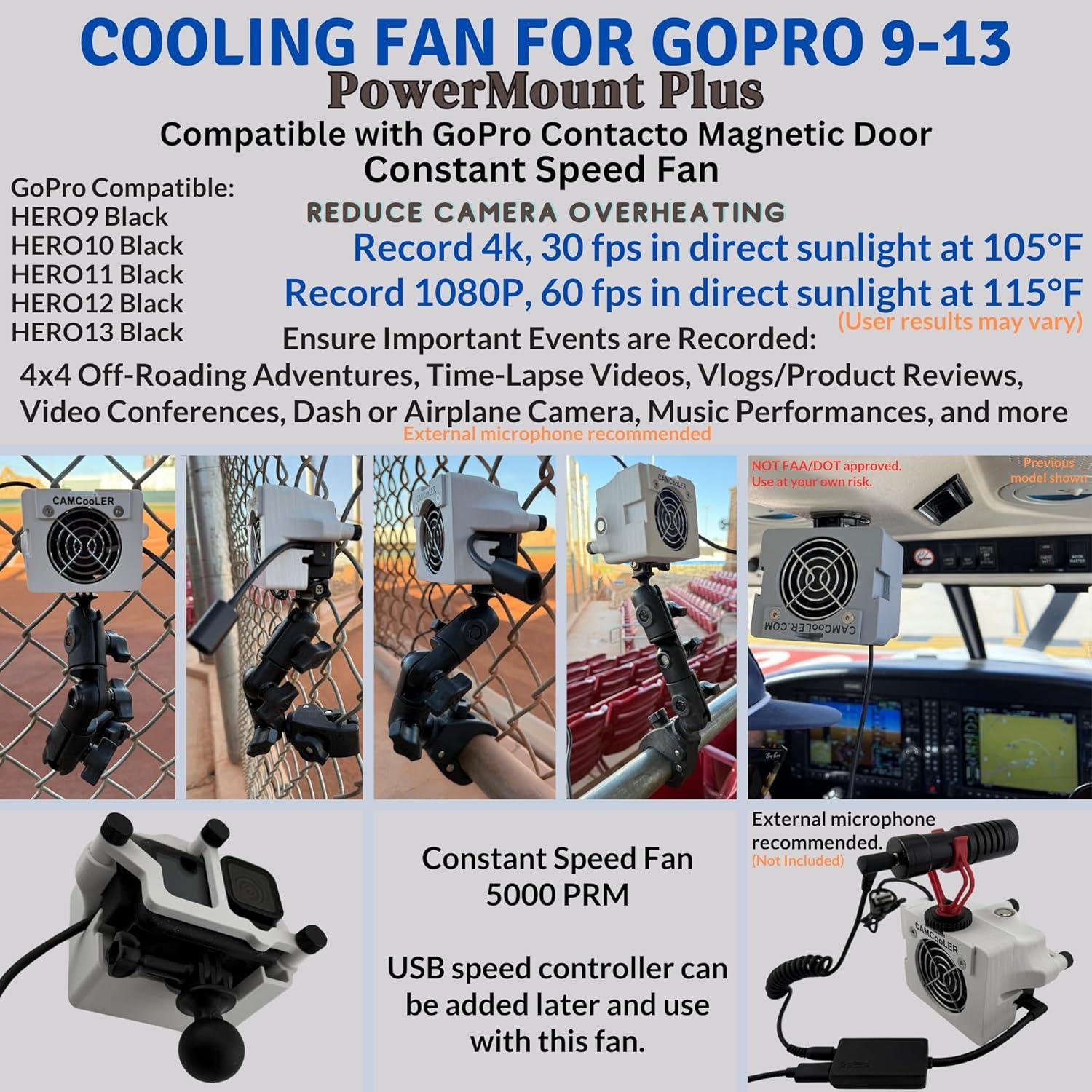 Ventilador de Enfriamiento CAMCooLER 9Thirteen para GoPro HERO