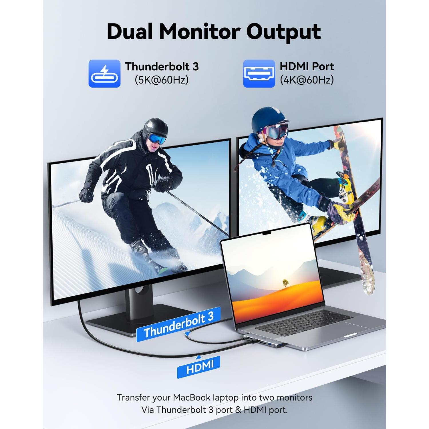 Adaptador USB C Hub HDMI Selore 7-en-2 para MacBook Pro/Air