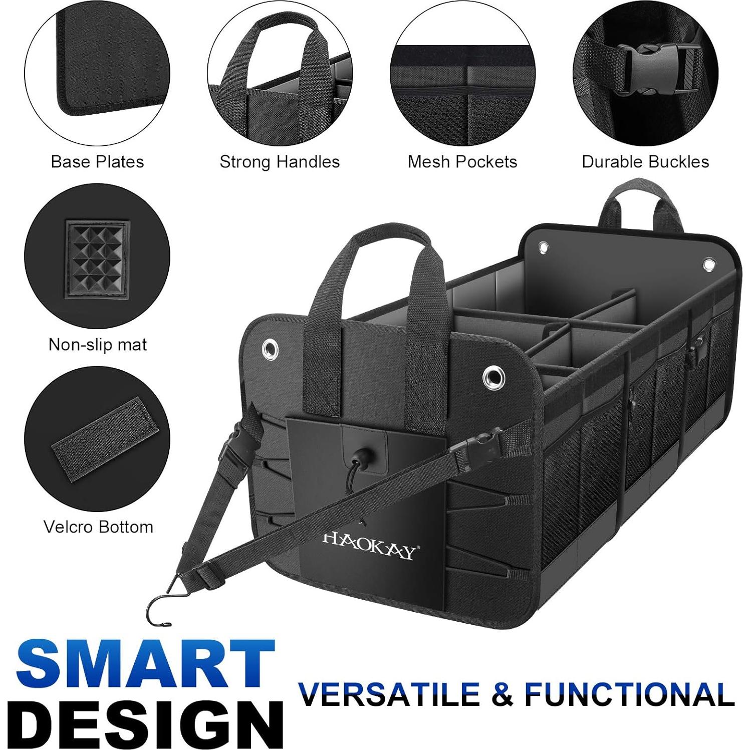 Organizador de Maletero Plegable HAOKAY 95L con Bolsa Térmica