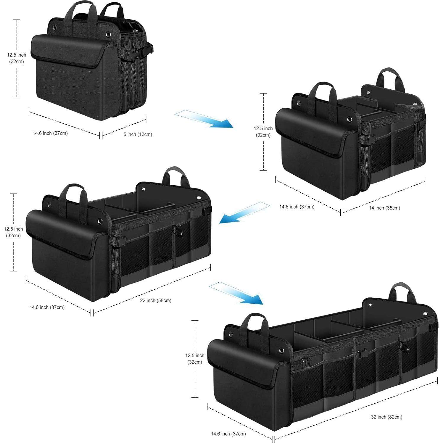 Organizador de Maletero Plegable HAOKAY 95L con Bolsa Térmica