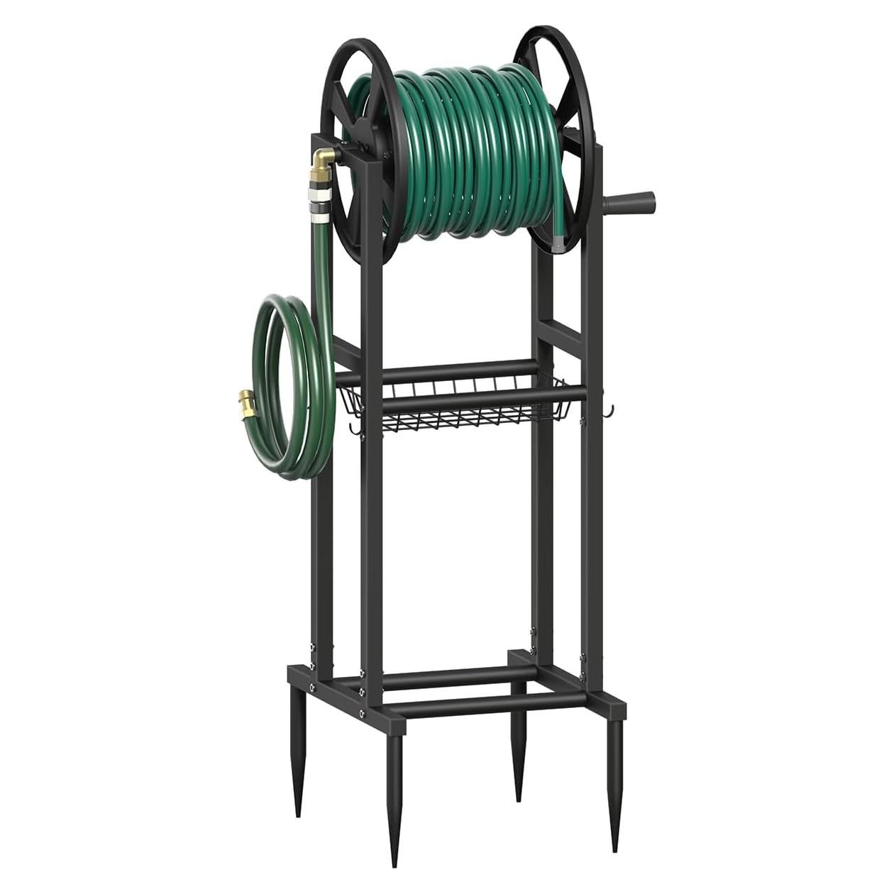 Carrete de Manguera de Jardín Mokeyder Negro 125 pies 5/8"