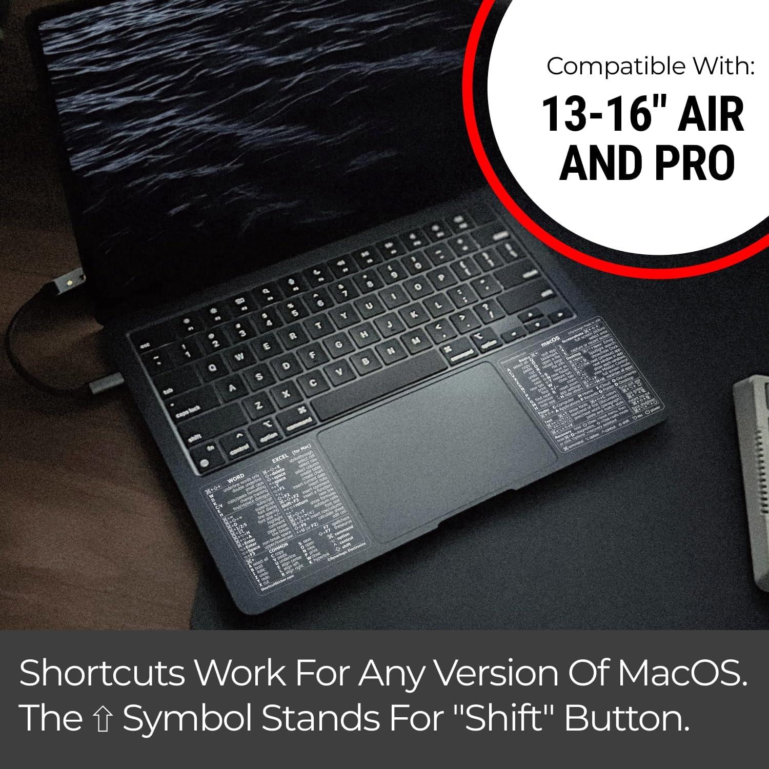 Etiquetas de Atajos para Mac Synerlogic - Vinilo Laminado