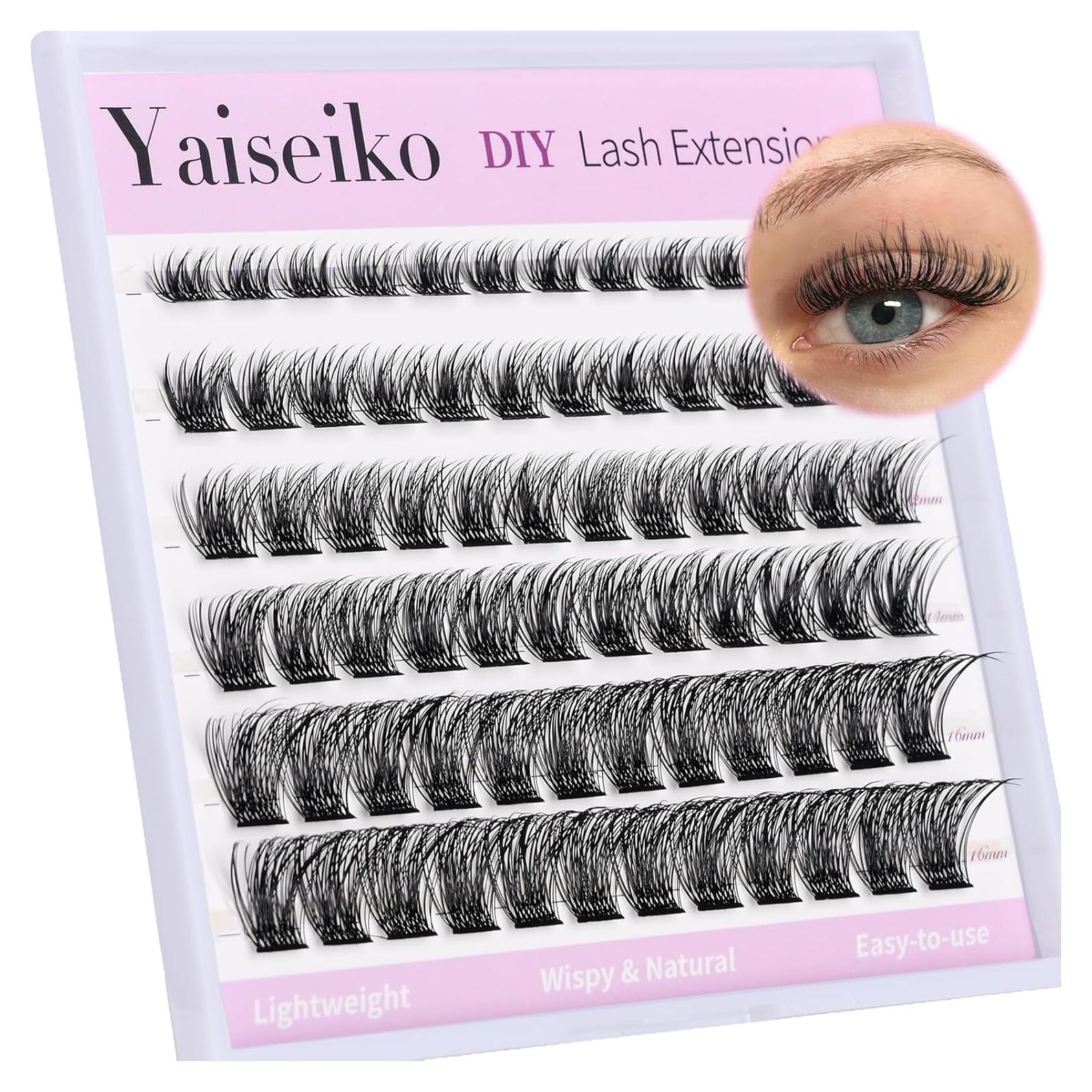 Extensiones de Pestañas en Racimos Yaiseiko 72pcs 8-16mm D Curl