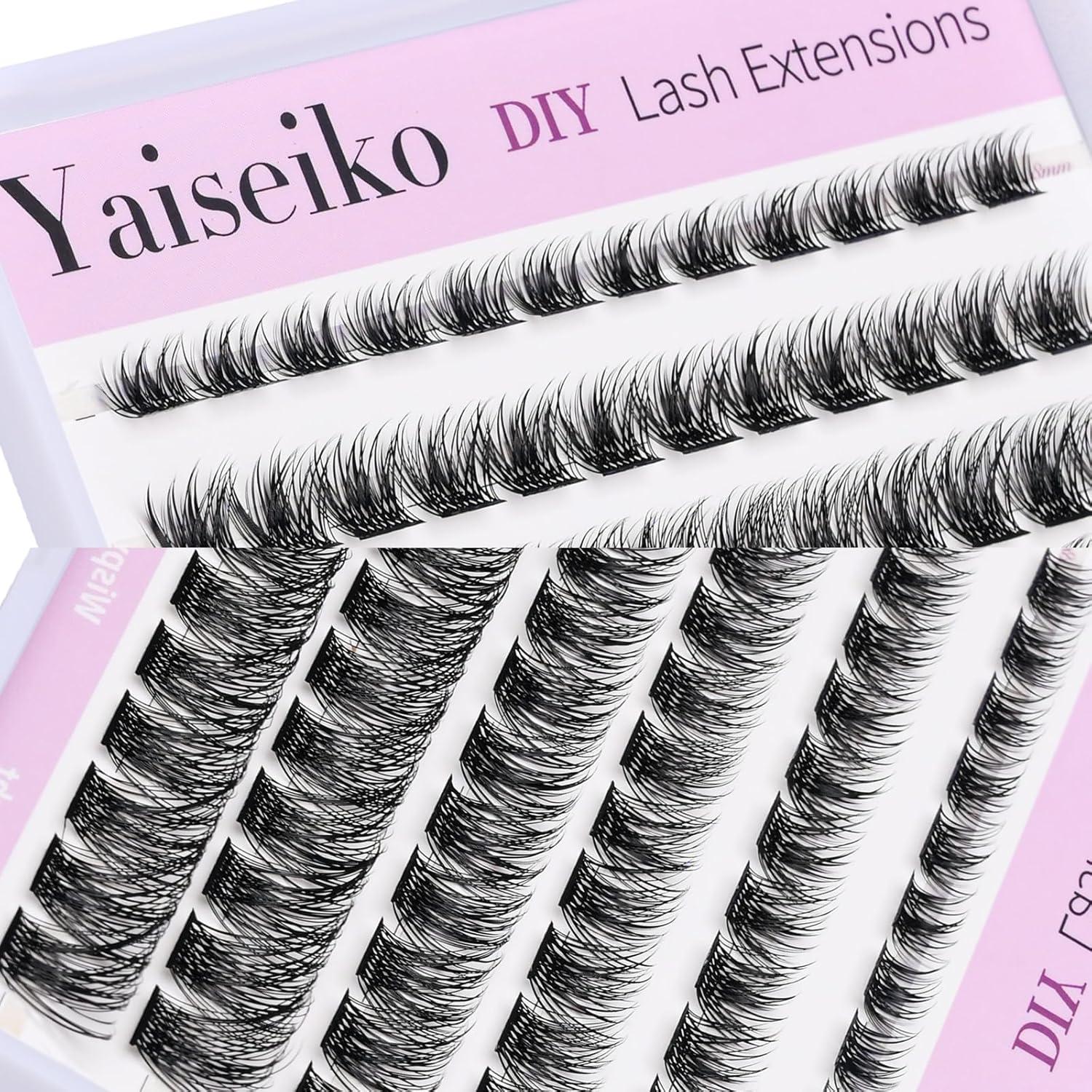 Extensiones de Pestañas en Racimos Yaiseiko 72pcs 8-16mm D Curl