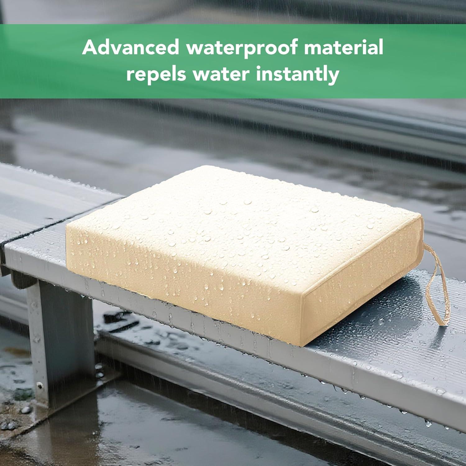 Codi Almohadilla de Asiento Beige 2 Pack Impermeable