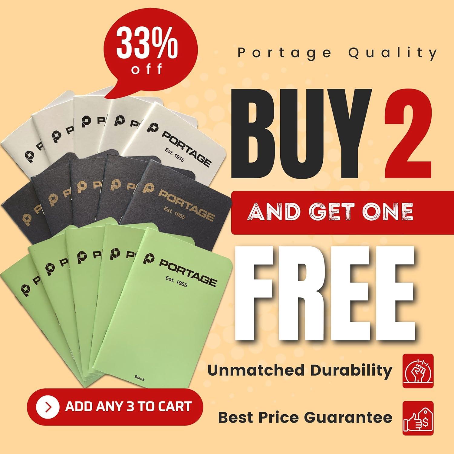 Cuaderno Portage Pequeño con Cuadrícula de Puntos - 6 Unidades