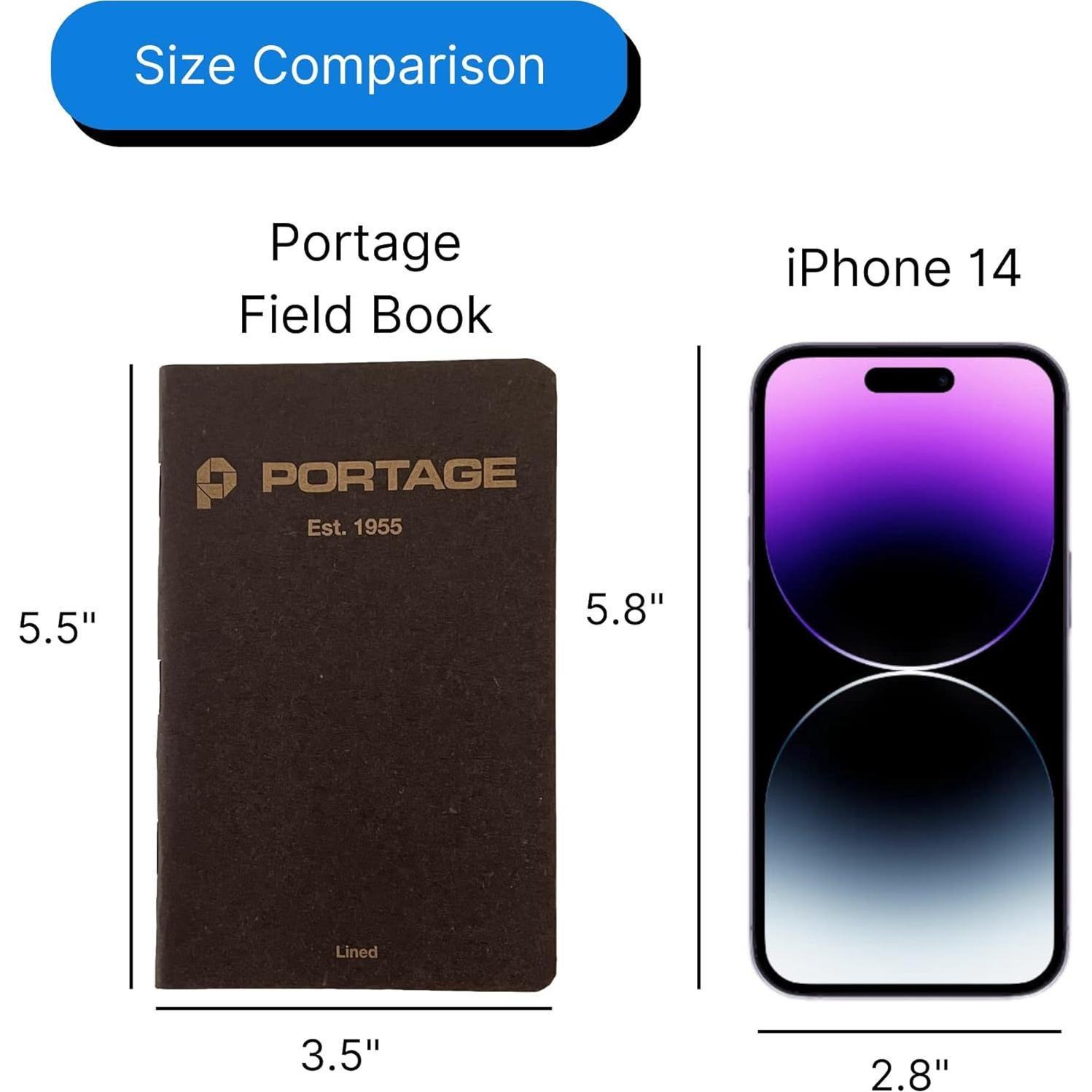 Cuaderno Portage Pequeño con Cuadrícula de Puntos - 6 Unidades