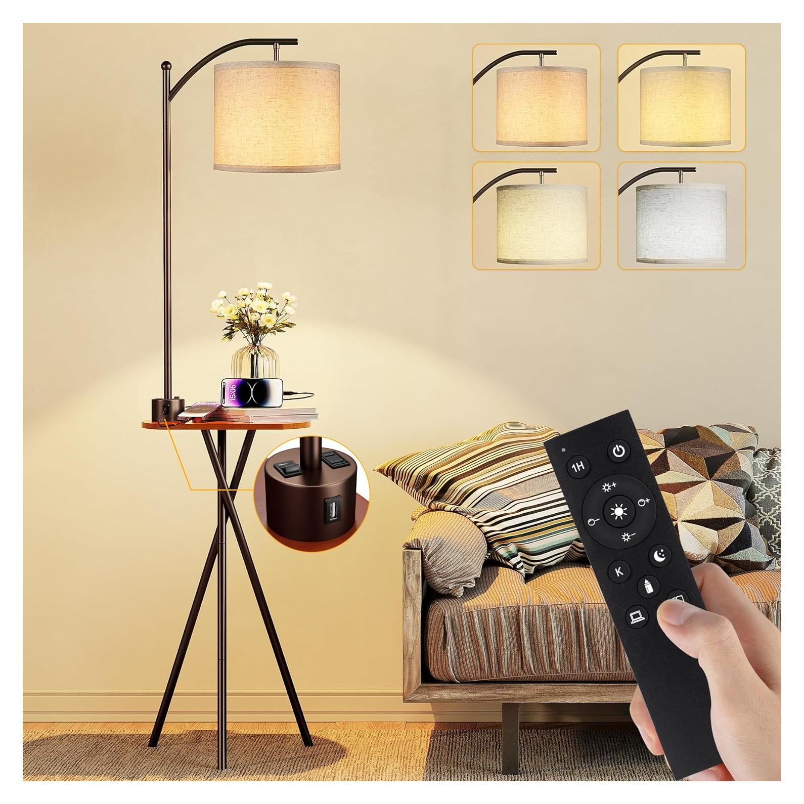 Lámpara de Pie ROTTOGOON con Mesa y Control Remoto 165cm