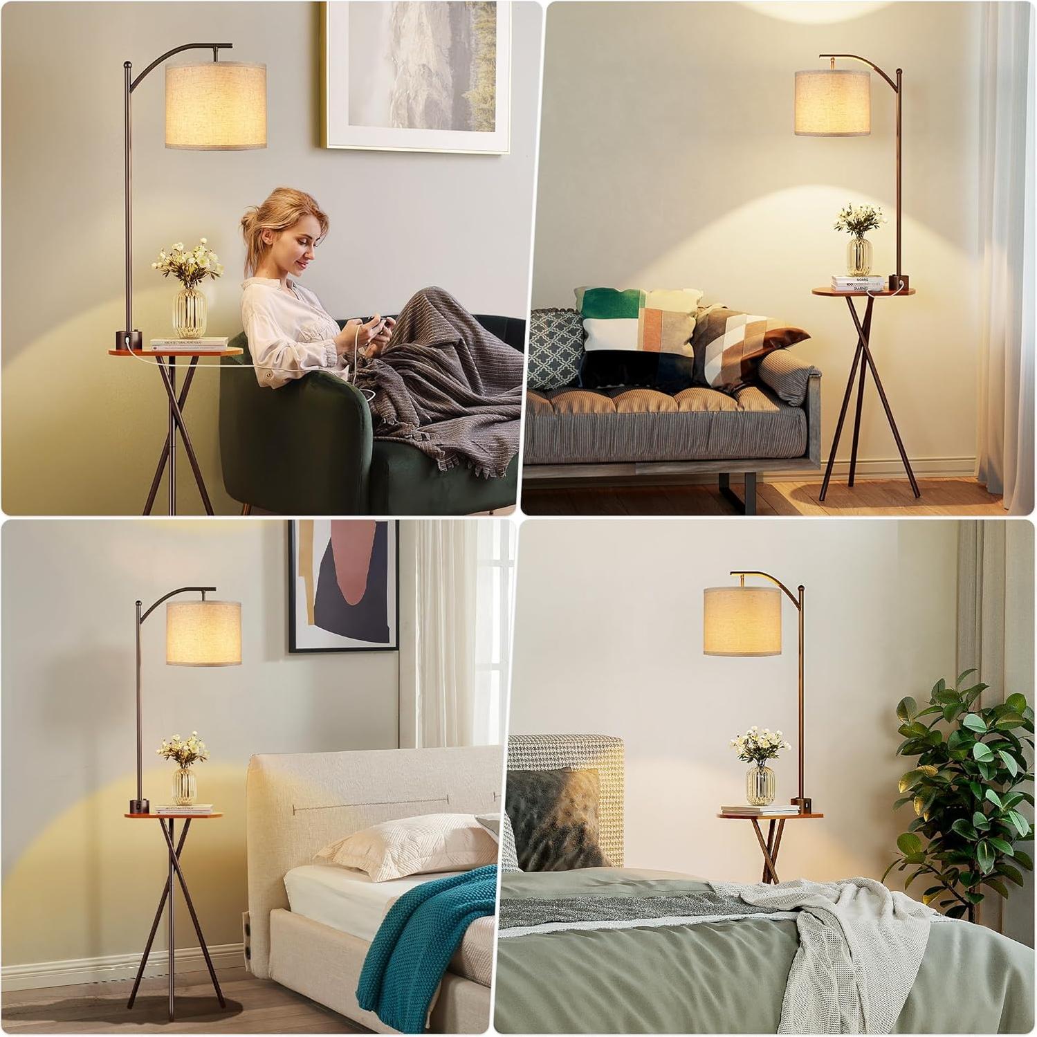 Lámpara de Pie ROTTOGOON con Mesa y Control Remoto 165cm