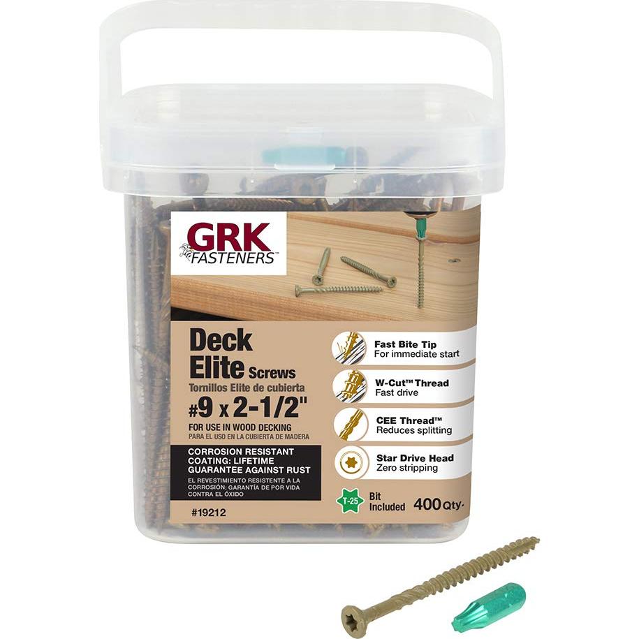 Tornillos para Tarimas GRK Elite 19212 - 400 Unidades