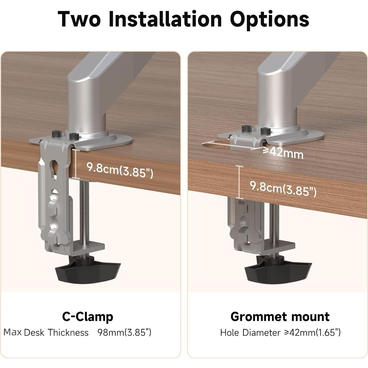 Soporte de Monitor Suptek Ajustable 17-27" Plata 6 kg