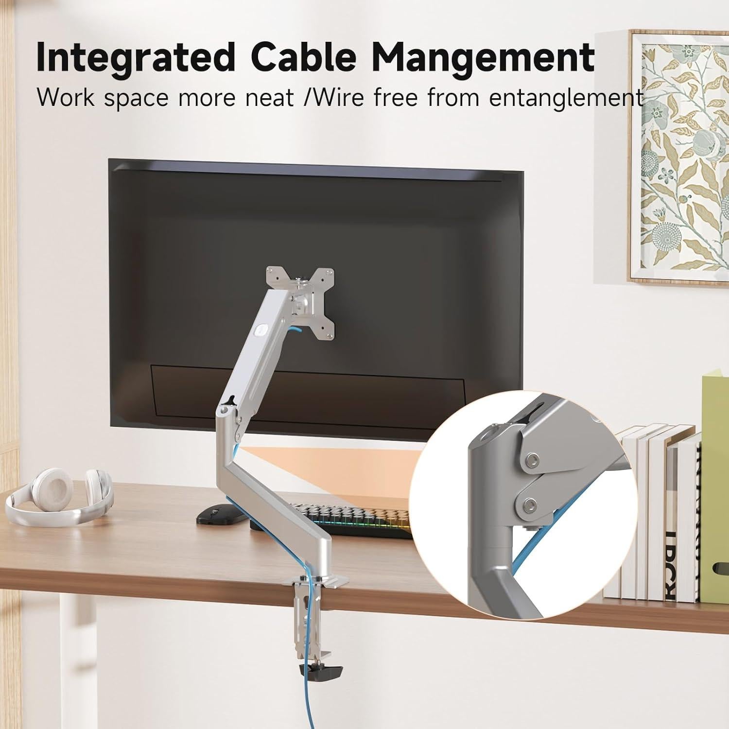 Soporte de Monitor Suptek Ajustable 17-27" Plata 6 kg