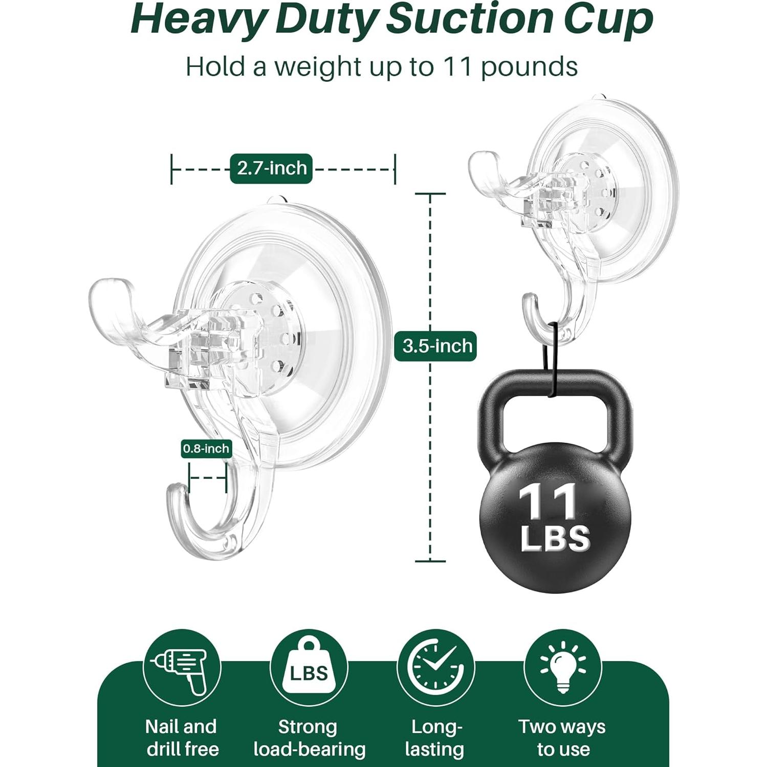Ganchos de Ventosa AENTGIU para Corona - Paquete de 5 - 5 kg