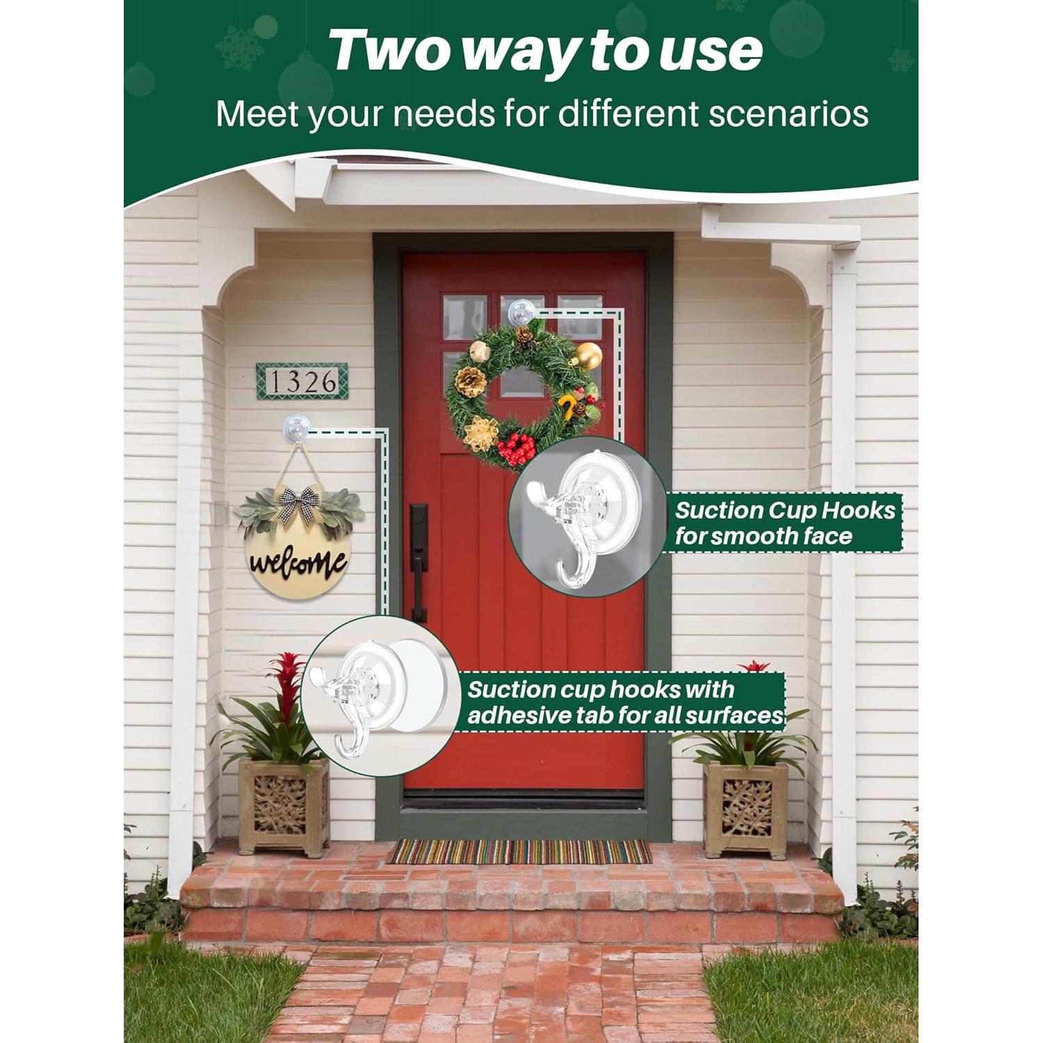 Ganchos de Ventosa AENTGIU para Corona - Paquete de 5 - 5 kg