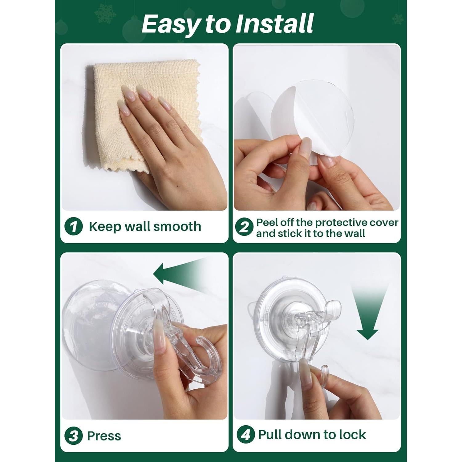 Ganchos de Ventosa AENTGIU para Corona - Paquete de 5 - 5 kg