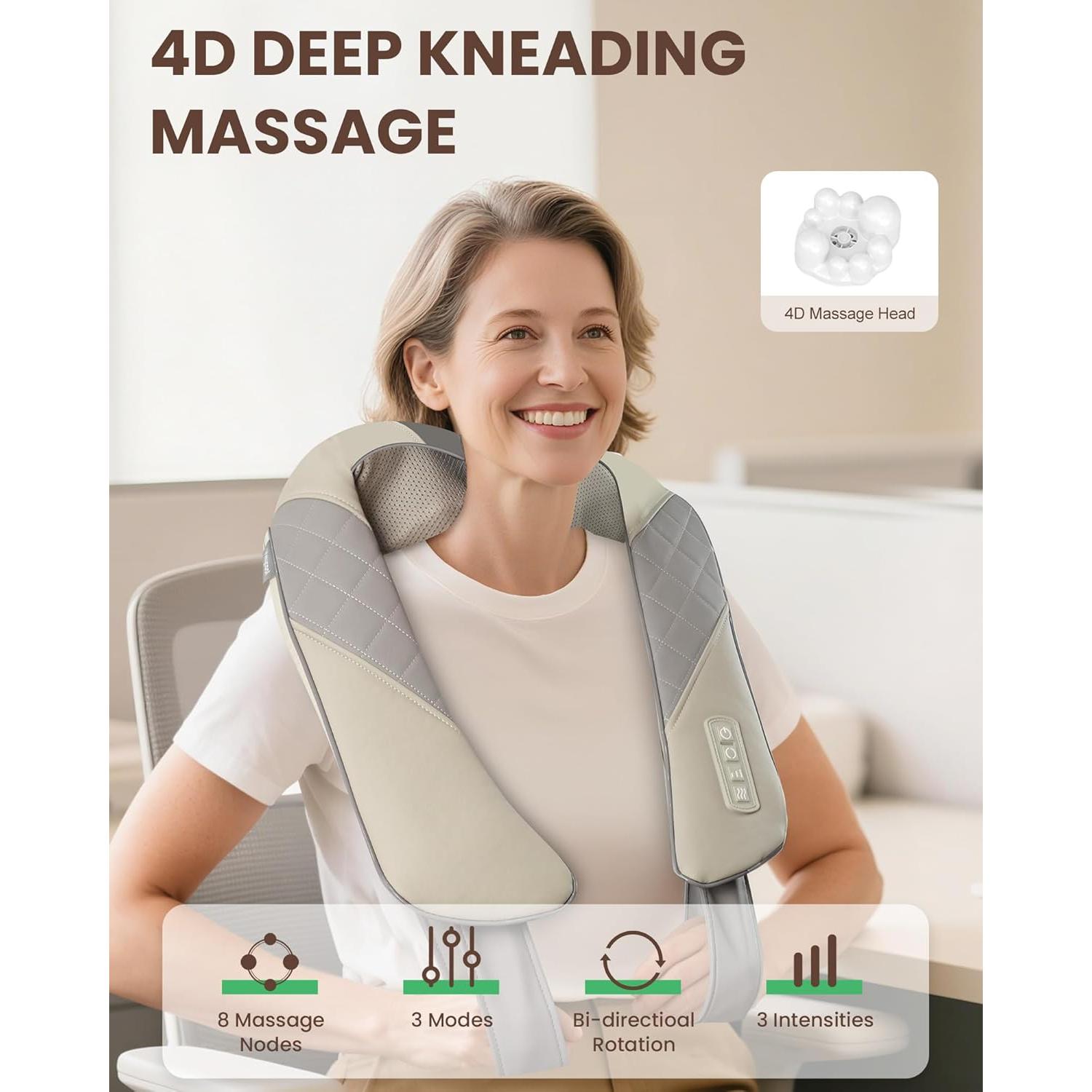 Masajeador de Cuello Inalámbrico Heycool HY-6E5 con Calor